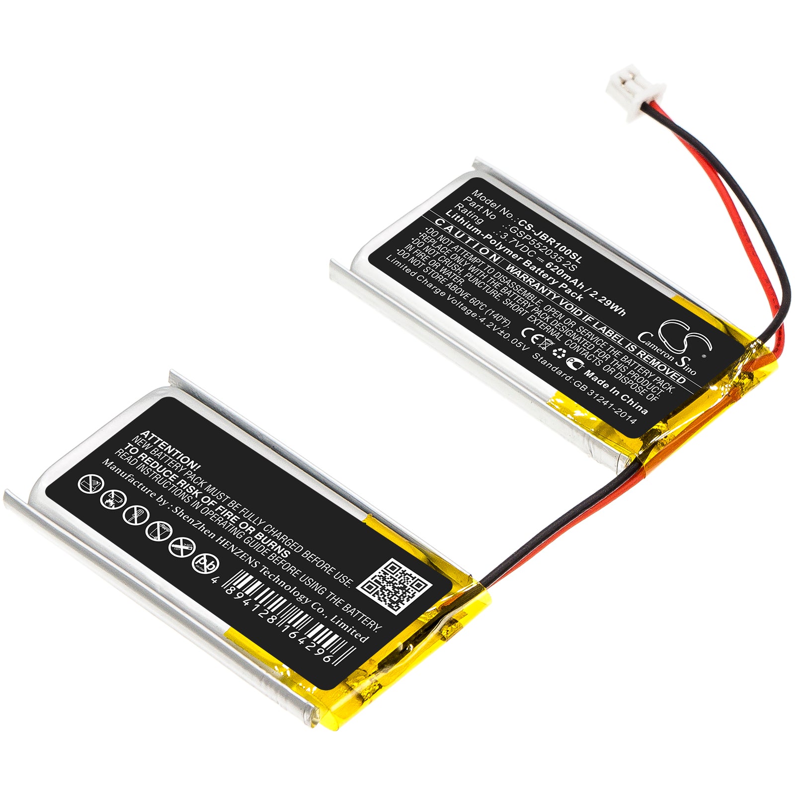 Li-Polymer Speaker Battery fits Jbl, Rock 3.7V, 620mAh Speaker Cameron Sino Technology Limited