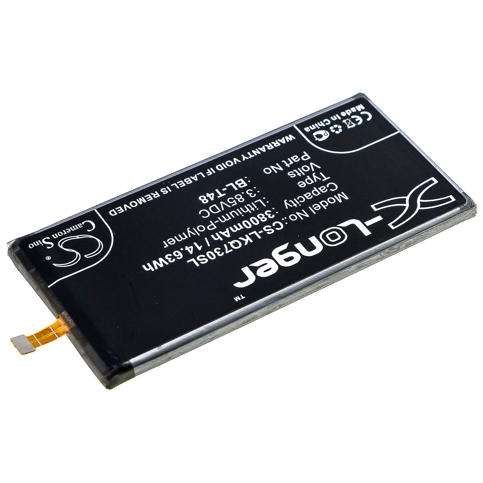 Li-Polymer Battery fits Lg, Lmq730am4, Lmq730am4a 3.85V, 3800mAh Mobile & SmartPhone Cameron Sino Technology Limited