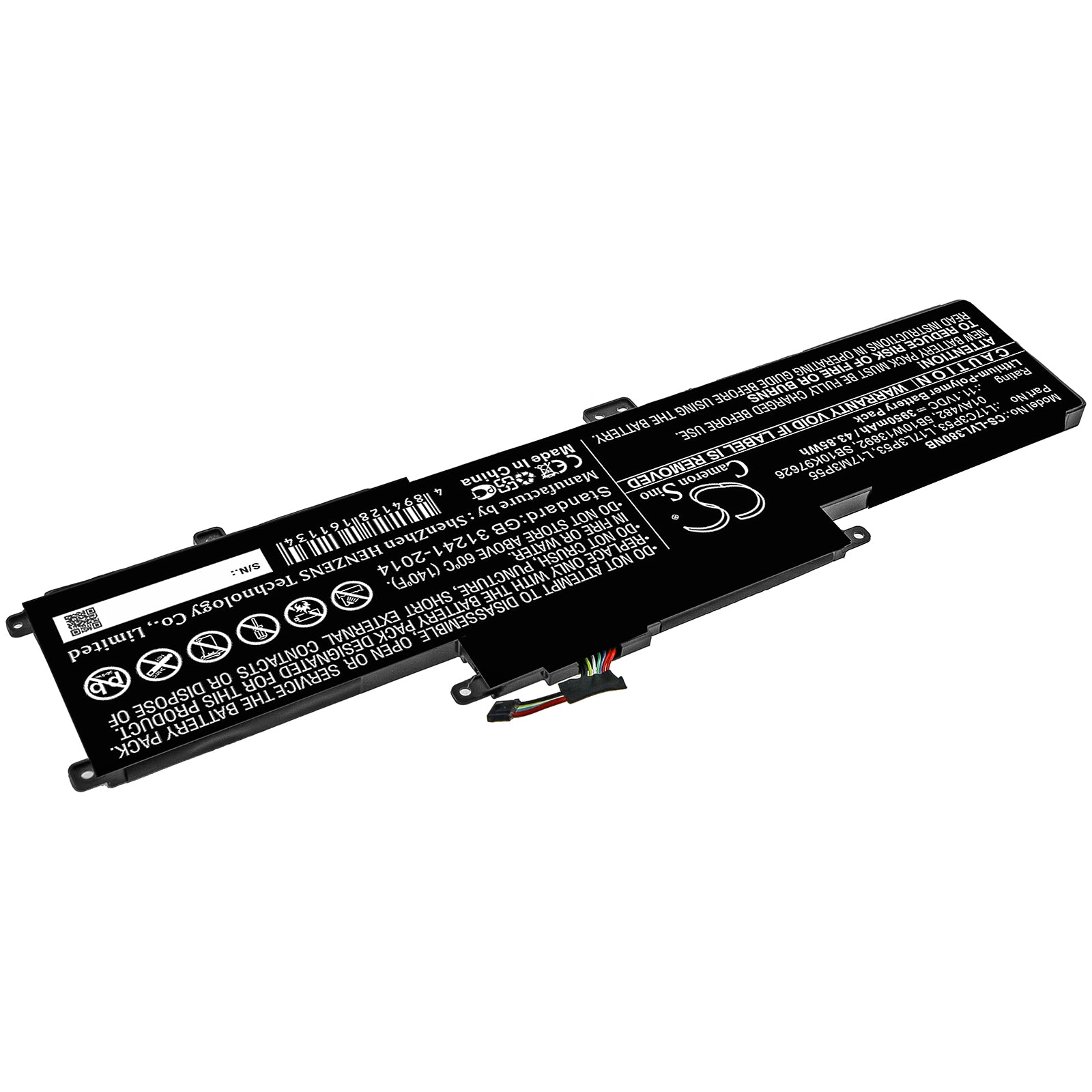 Li-ion Battery fits Lenovo, 01av482, 5b10w13892, L17m3p55, Sb10k97626, Sb10t83135 11.1V, 3950mAh Notebook & Laptop Cameron Sino Technology Limited