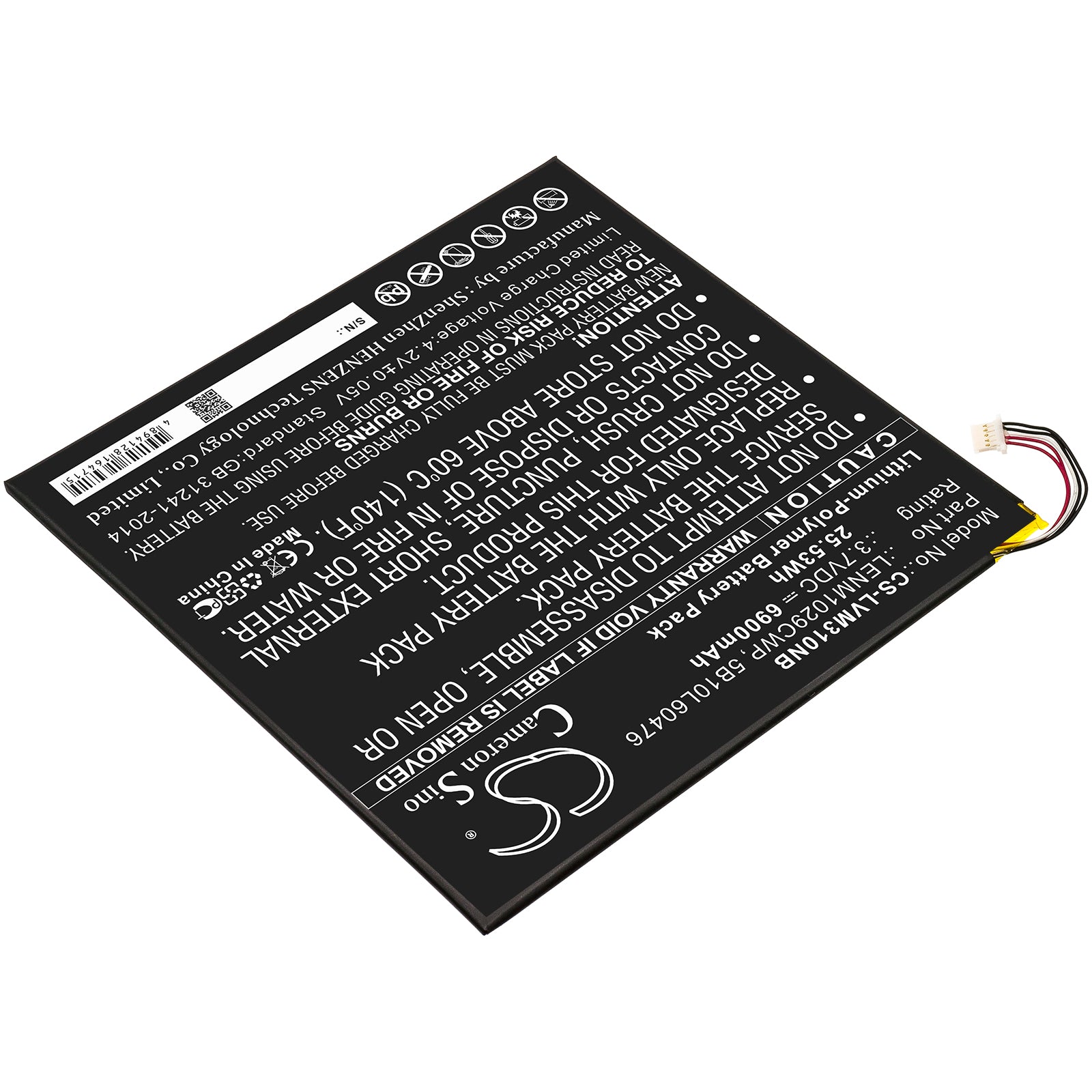 Li-Polymer Battery fits Lenovo, Miix 310, Miix 310 10icr 3.7V, 8800mAh Notebook & Laptop Cameron Sino Technology Limited