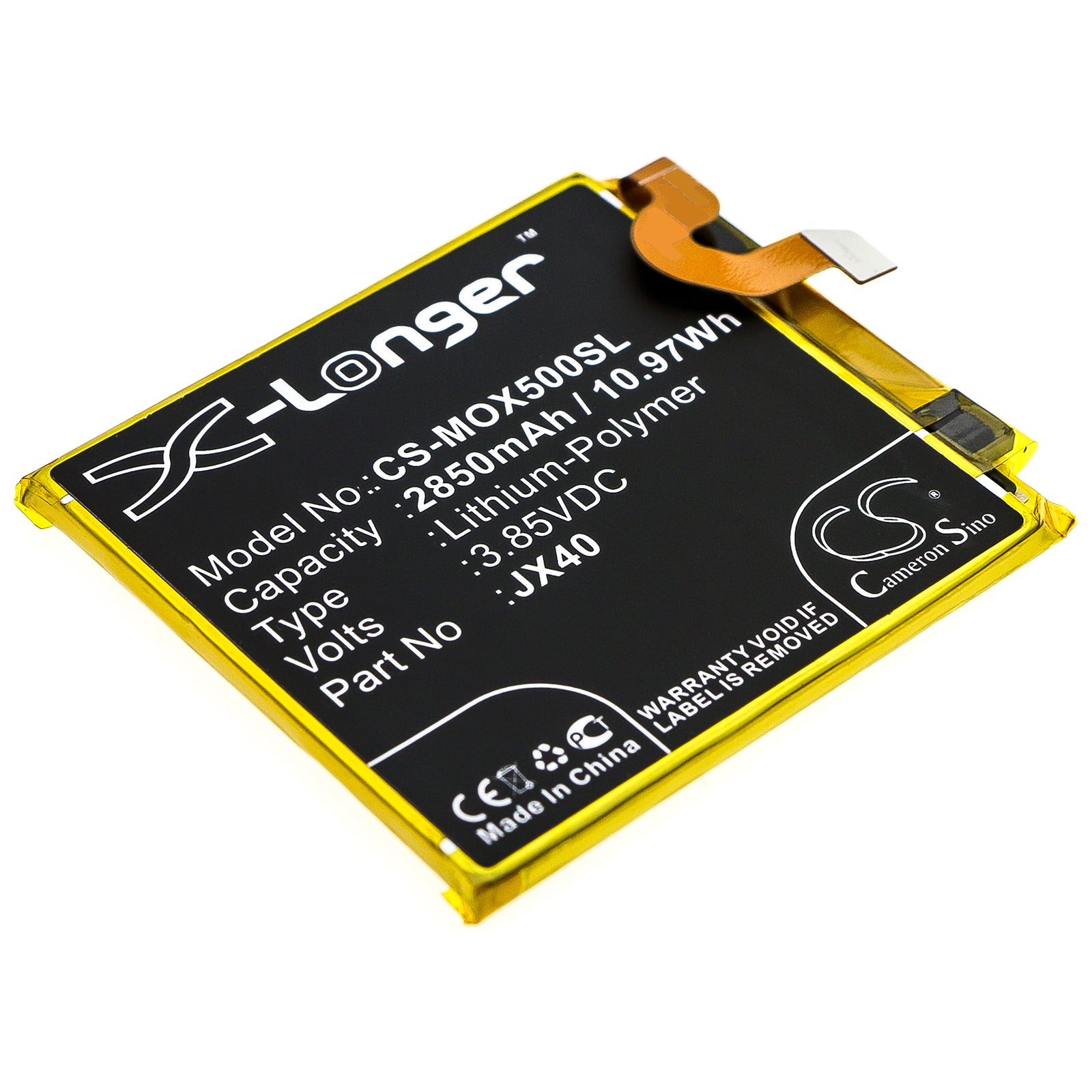 Li-Polymer Battery fits Motorola, Moto X5 3.85V, 2850mAh Mobile & SmartPhone Cameron Sino Technology Limited
