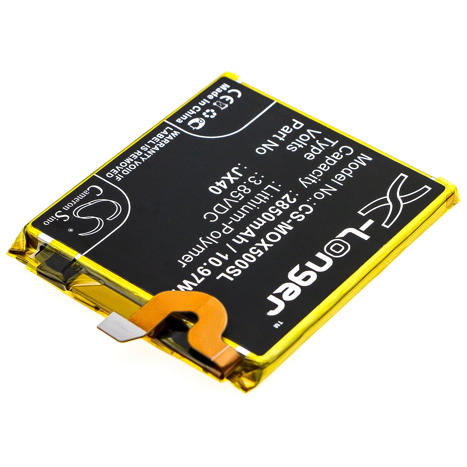 Li-Polymer Battery fits Motorola, Moto X5 3.85V, 2850mAh Mobile & SmartPhone Cameron Sino Technology Limited