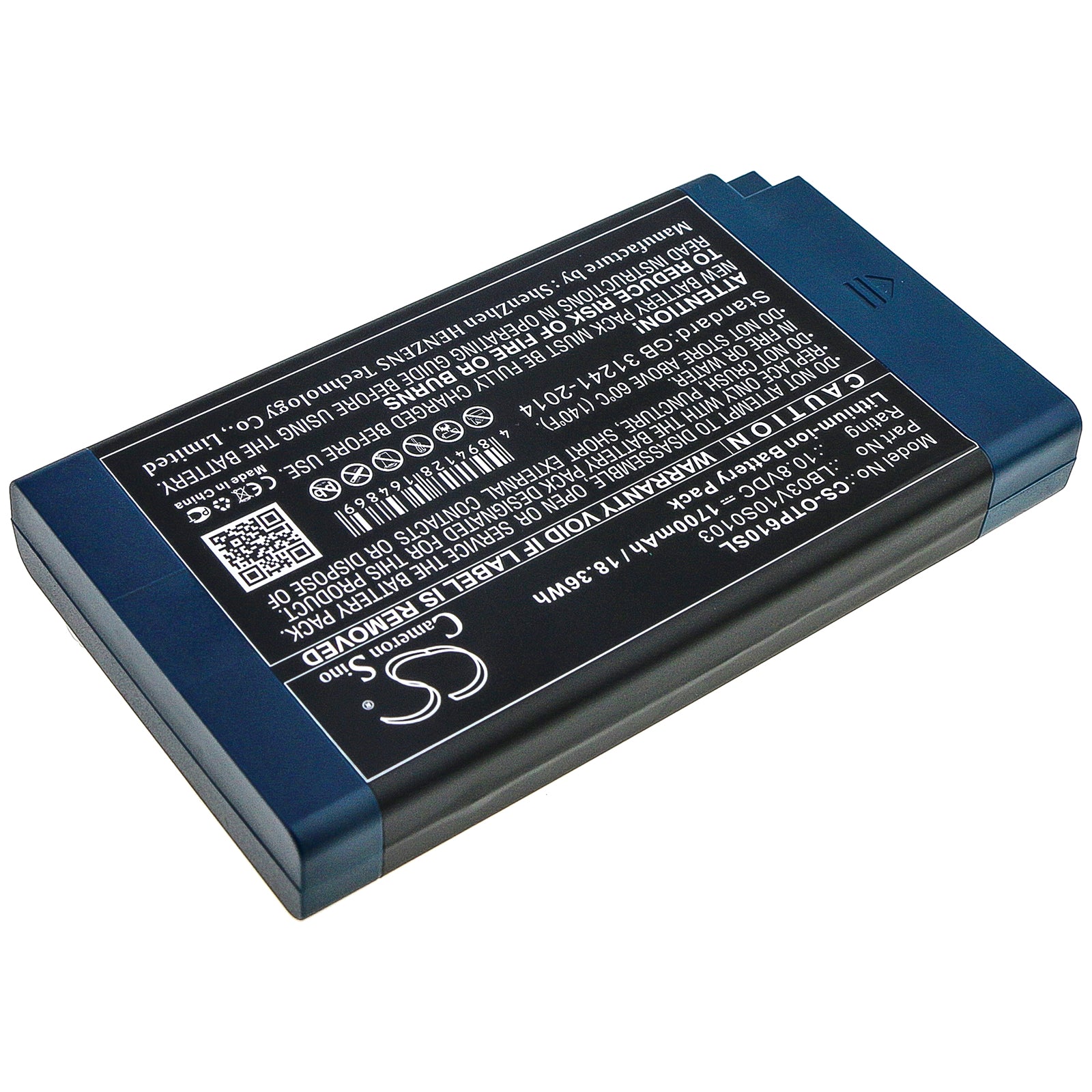 Li-ion Battery fits Opwill, Opt6123l, Otp6103 10.8V, 1700mAh Equipment & Survey & Test Cameron Sino Technology Limited