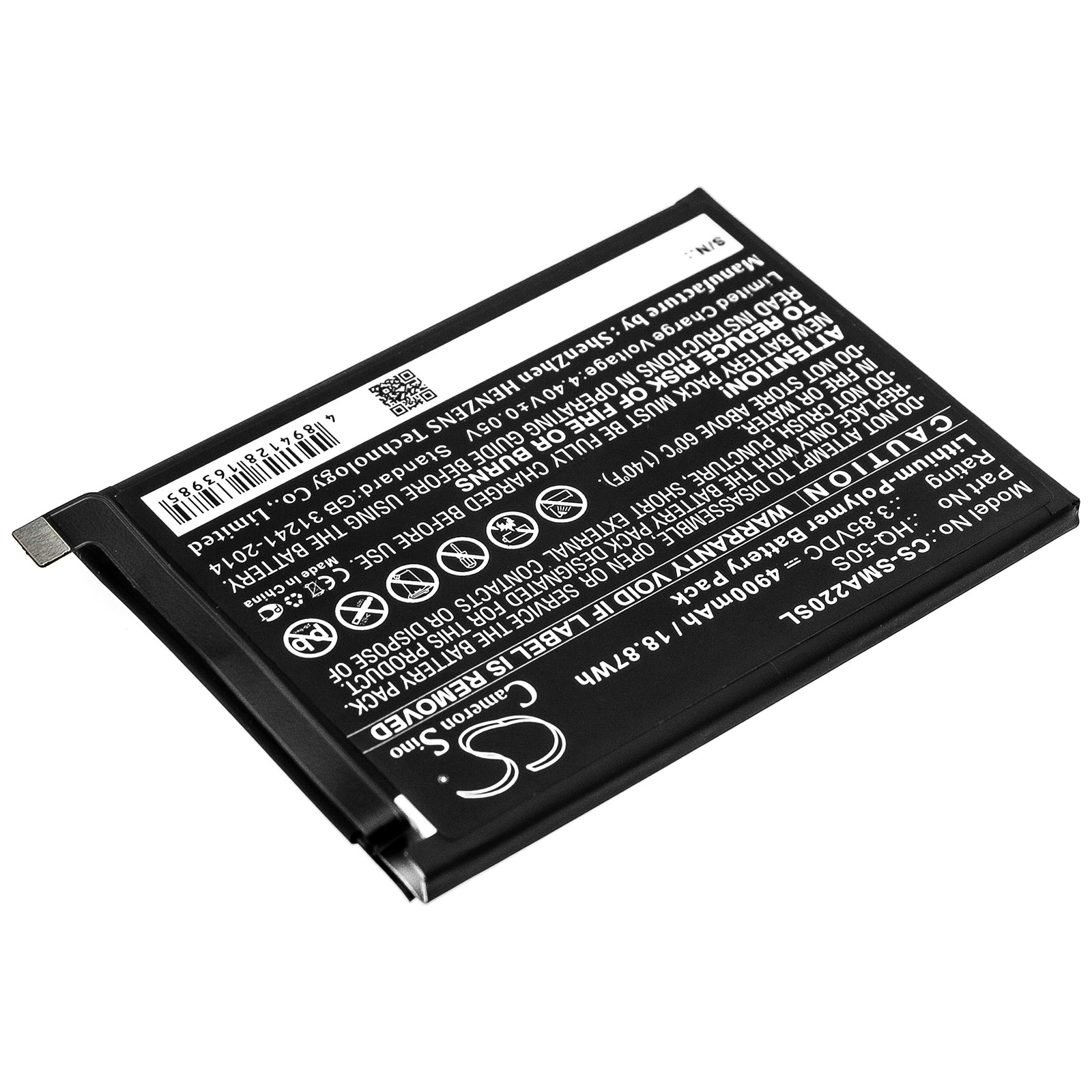 Li-Polymer Battery fits Samsung, Galaxy A02, Galaxy A02 2021 3.85V, 4900mAh Mobile & SmartPhone Cameron Sino Technology Limited