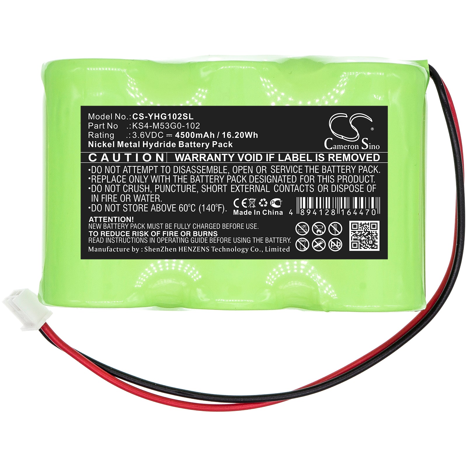 Ni-MH Battery fits Yamaha, Ks4-m53g0-101, Ks4-m53g0-102 3.6V, 4500mAh PLC Cameron Sino Technology Limited