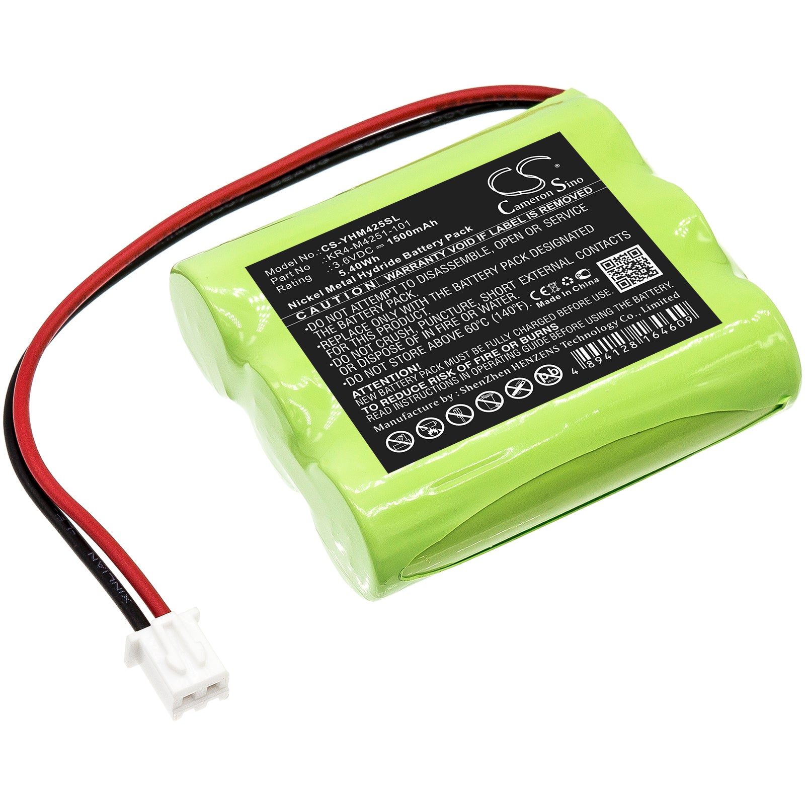 Ni-MH Battery fits Yamaha, Kr4-m4251-101 3.6V, 1500mAh PLC Cameron Sino Technology Limited