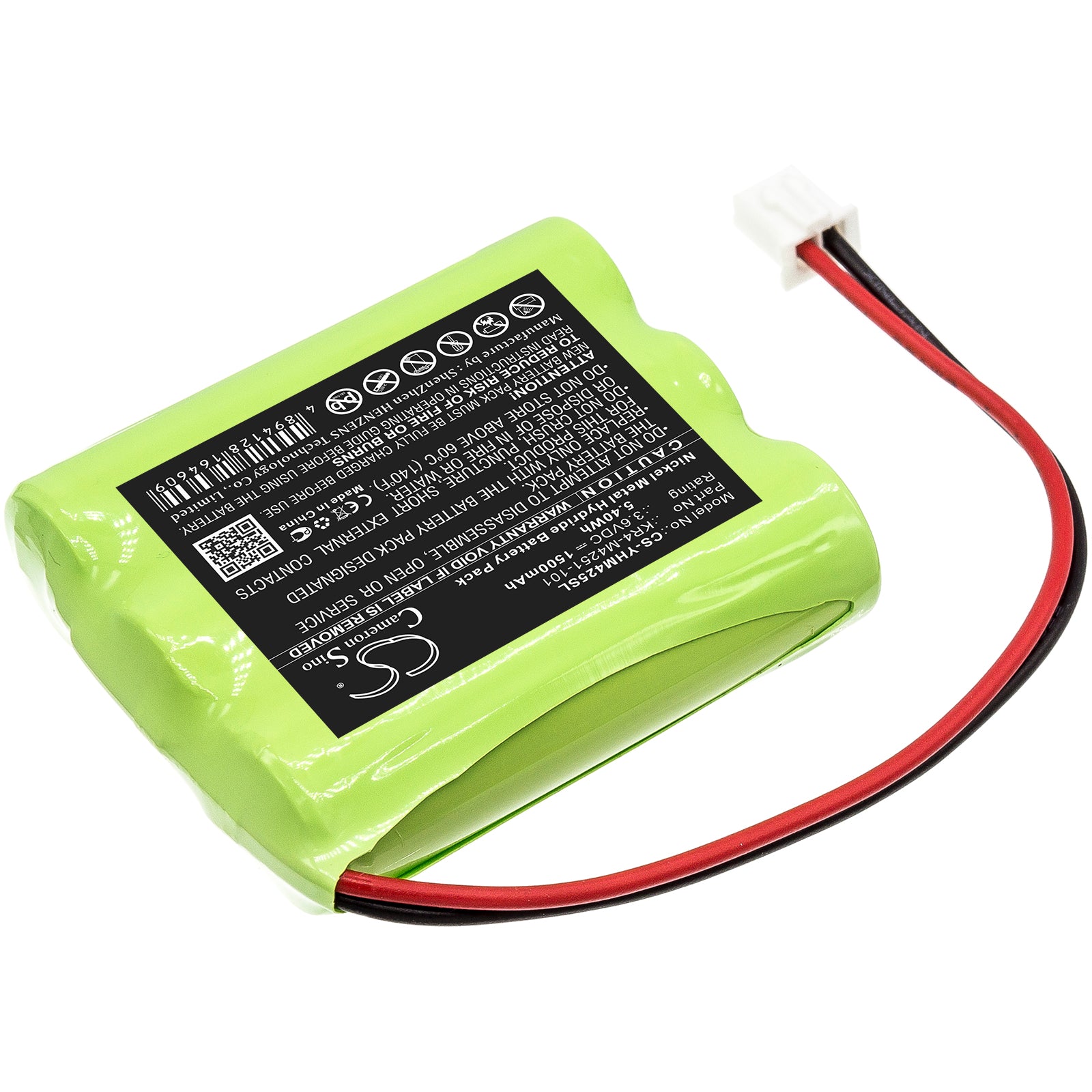 Ni-MH Battery fits Yamaha, Kr4-m4251-101 3.6V, 1500mAh PLC Cameron Sino Technology Limited