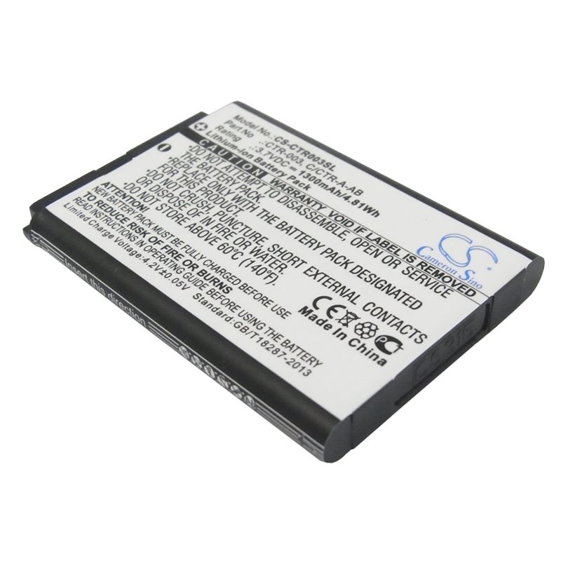 Li-ion Battery Fits Nintendo, 2ds Xl, 3ds, Ctr-001 3.7v, 1300mah Game Console Cameron Sino Technology Limited