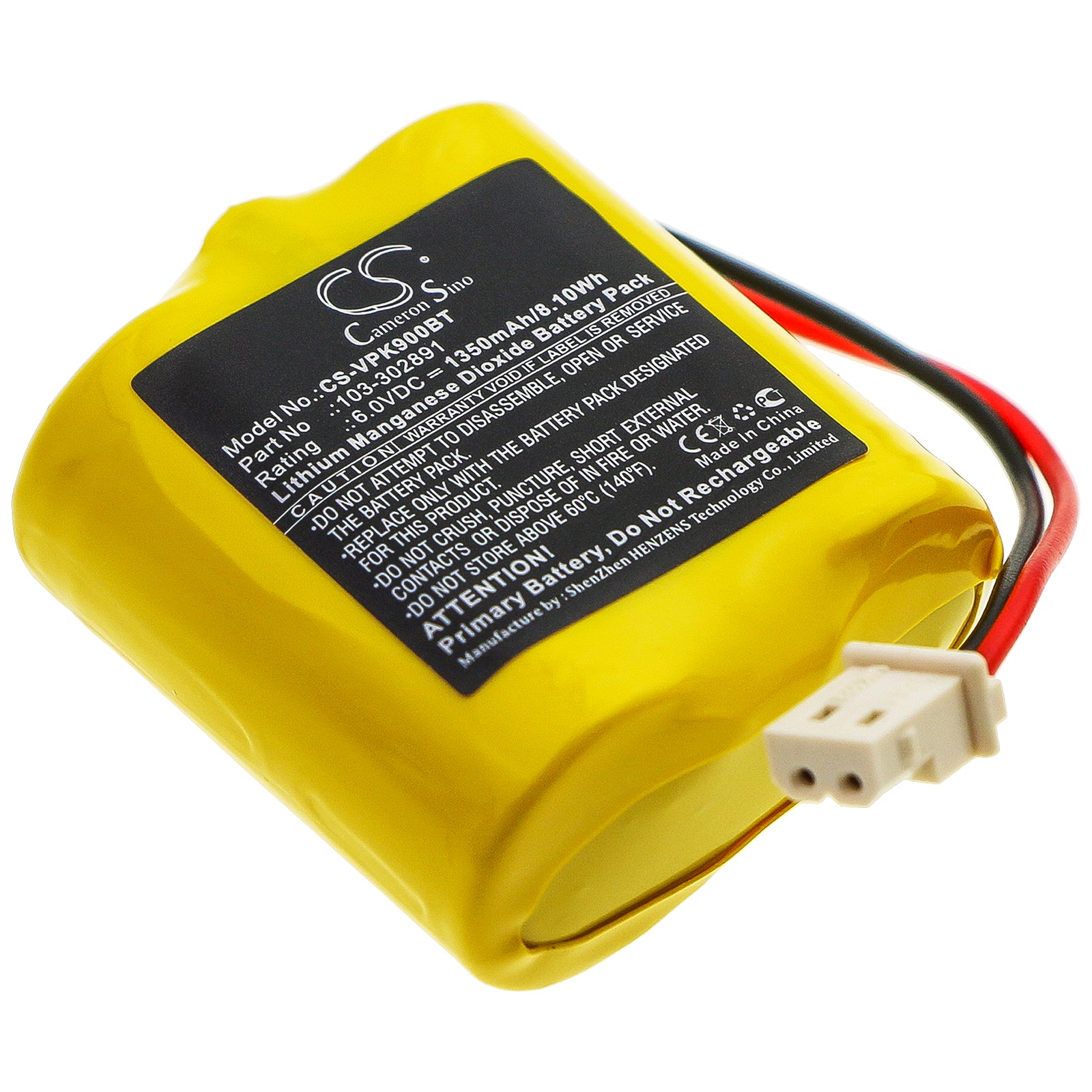 Li-MnO2 Battery fits Visonic, Next Cam, Next Cam K9 Pg2 Wide Angle, Next Cam Pg2 6.0V, 1350mAh Home Security Camera Cameron Sino Technology Limited