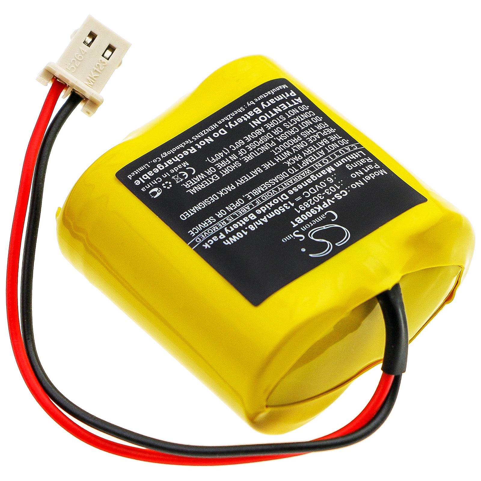 Li-MnO2 Battery fits Visonic, Next Cam, Next Cam K9 Pg2 Wide Angle, Next Cam Pg2 6.0V, 1350mAh Home Security Camera Cameron Sino Technology Limited