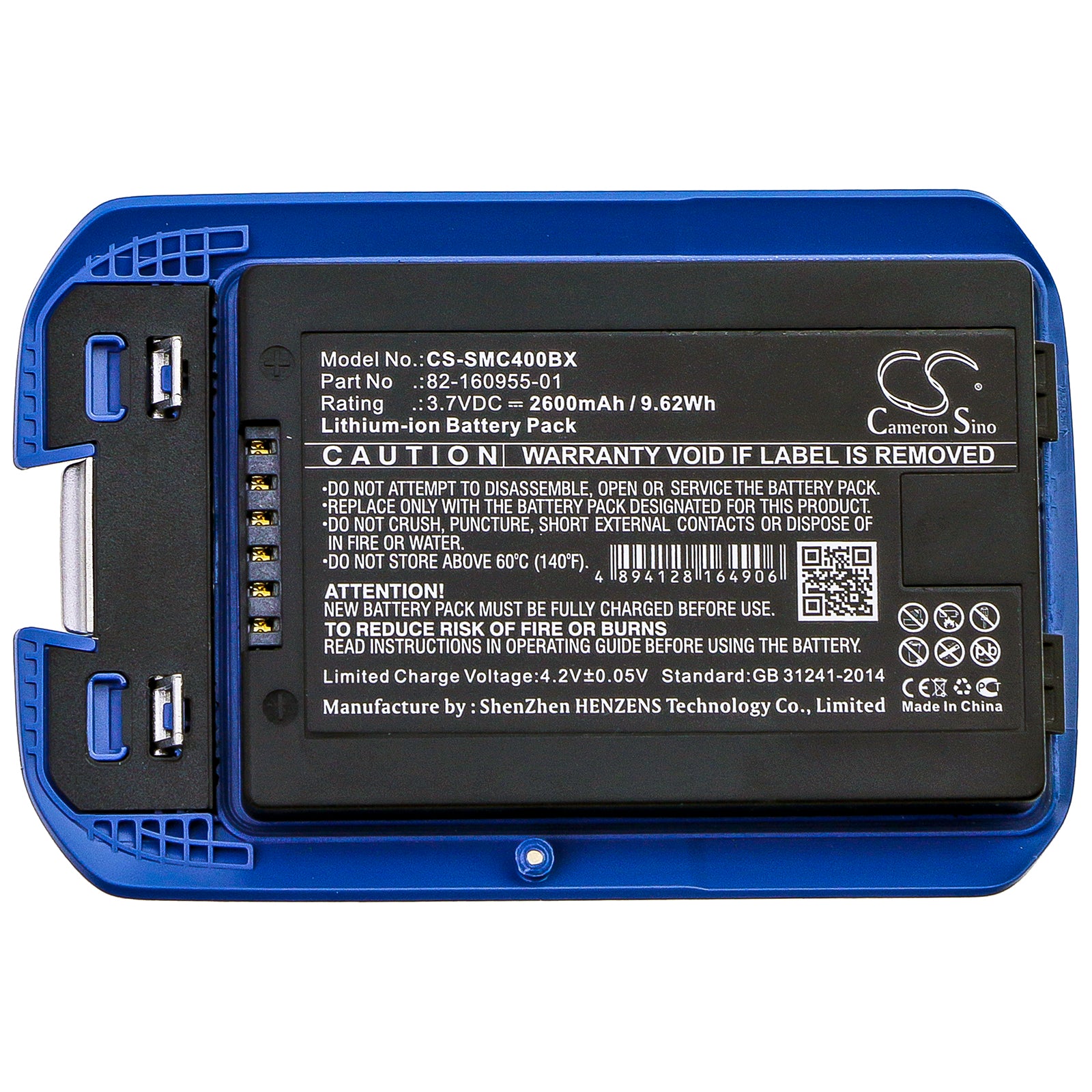 Li-ion Battery fits Motorola, Mc40, Mc40c, Mc40n0 3.7V, 2600mAh Barcode Scanner Cameron Sino Technology Limited