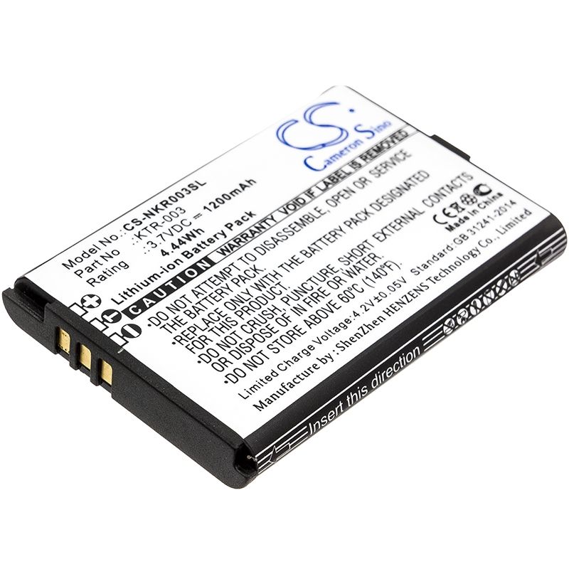 Li-ion Battery fits Nintendo, Mwh710a01, New 3ds, Nn3ds 3.7V, 1200mAh Game Console Cameron Sino Technology Limited