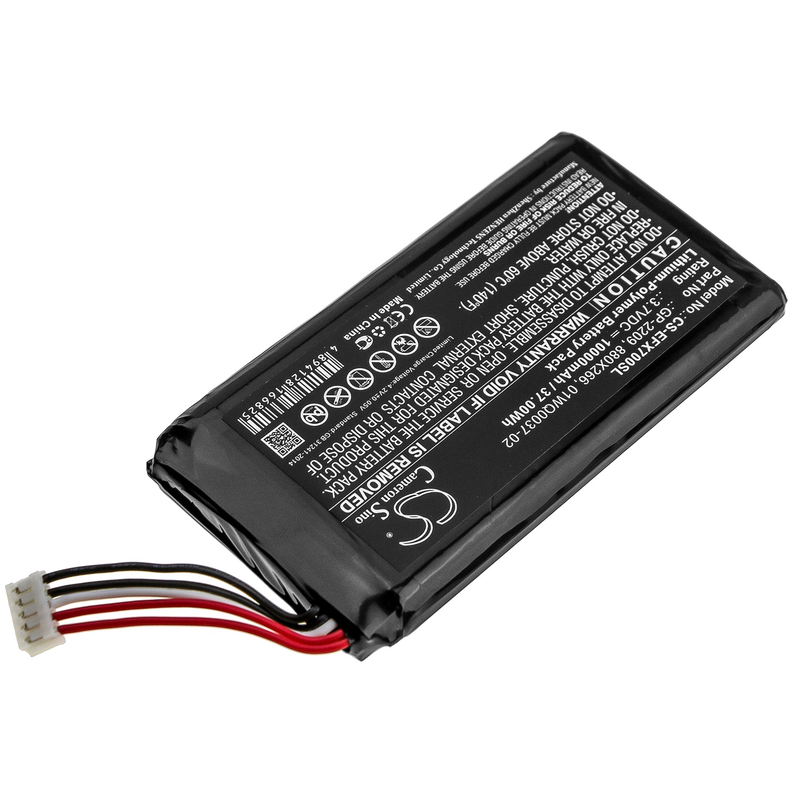 Li-Polymer Battery fits Exfo, Max-700, Max-700b/c, Max-900 3.7V, 10000mAh Equipment & Survey & Test Cameron Sino Technology Limited