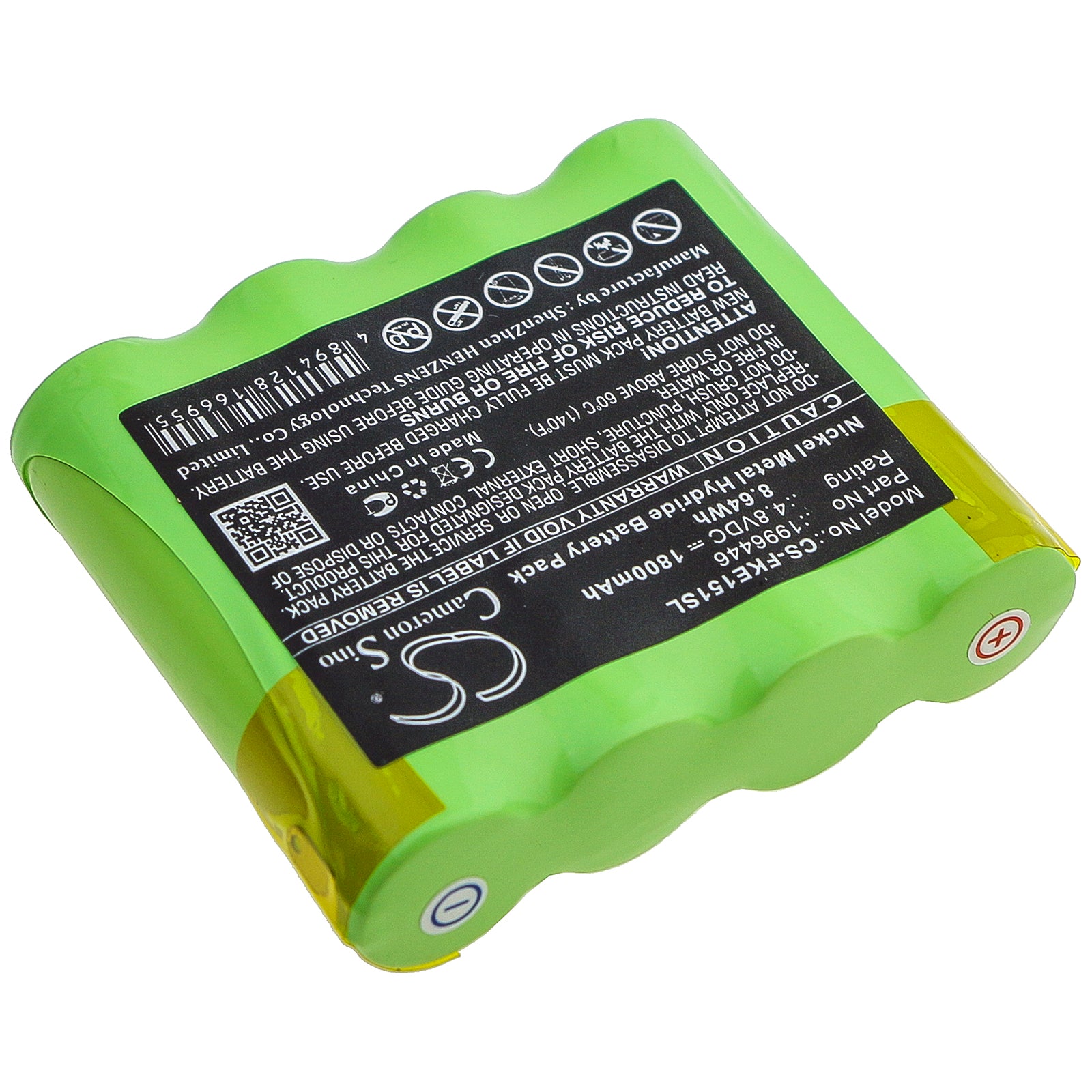 Ni-MH Battery fits Fluke, E1515w 4.8V, 1800mAh Equipment & Survey & Test Cameron Sino Technology Limited