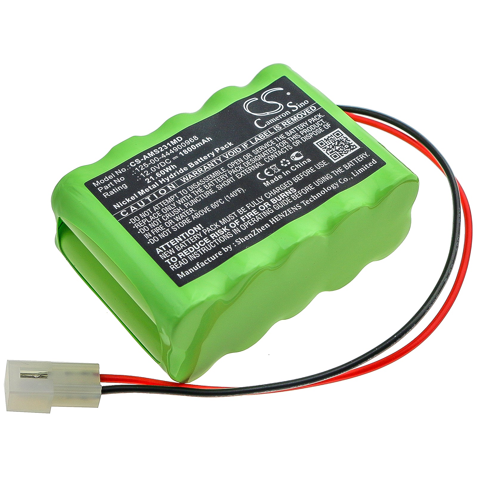 Ni-MH Battery fits Alaris Medicalsystems, Infusion Pump 231, Infusion Pump 531 12.0V, 1800mAh Medical Cameron Sino Technology Limited