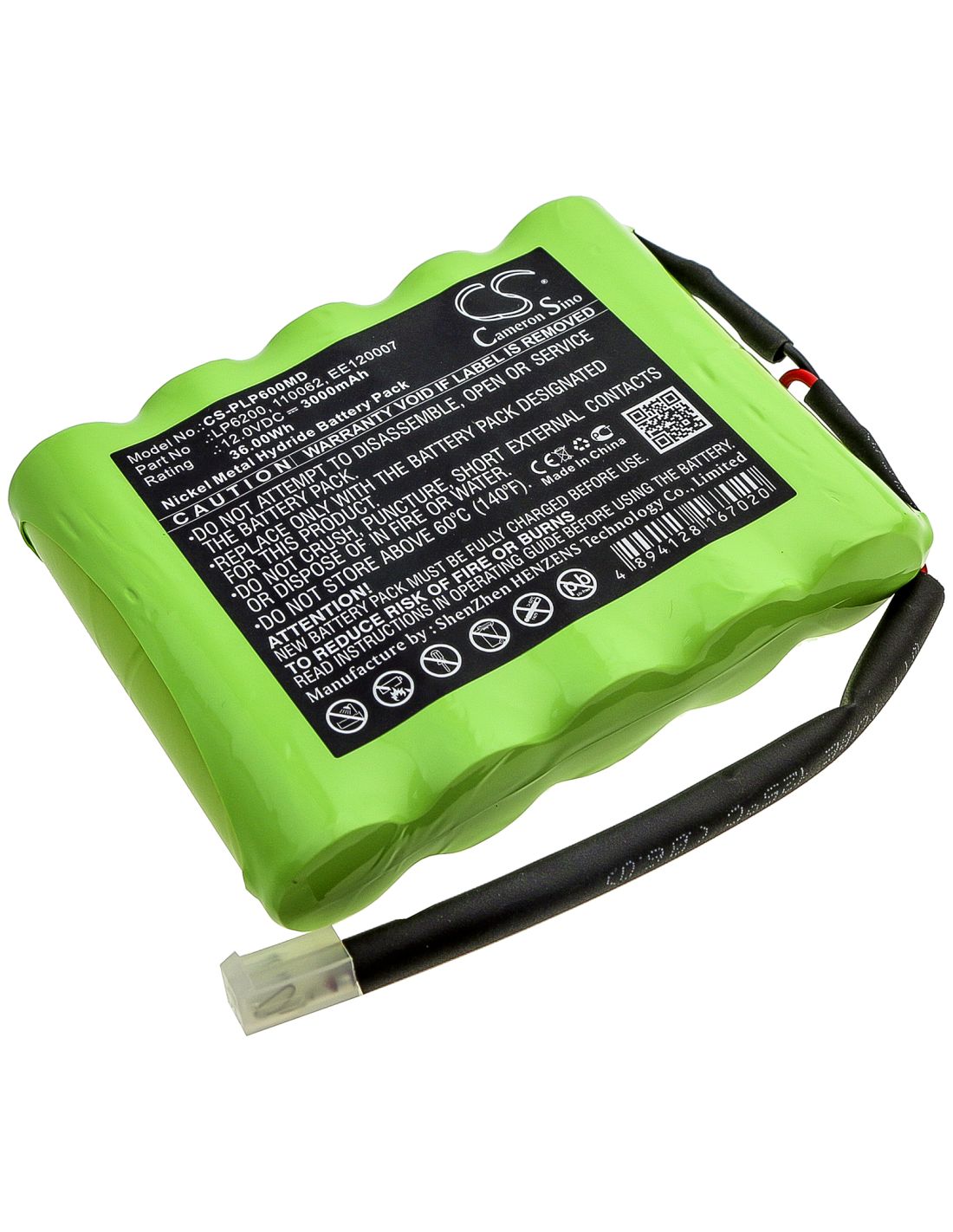 Ni-MH Battery fits Physio-control, 7 Defibrillator, Lifepak 6, Lifepak 6s 12.0V, 3000mAh Medical Cameron Sino Technology Limited