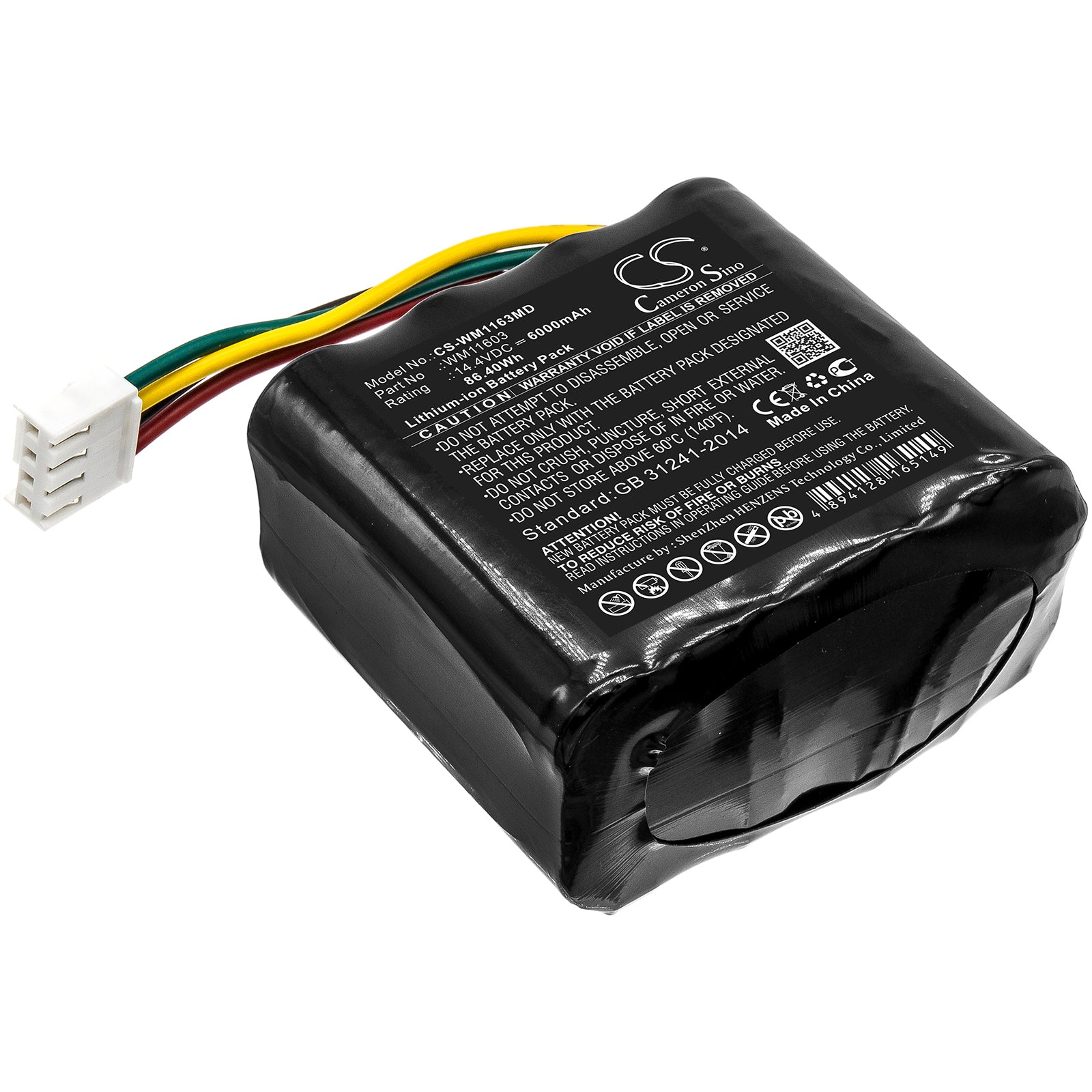 Li-ion Battery fits Weinmann, Accuvac Pro 14.4V, 6000mAh Medical Cameron Sino Technology Limited