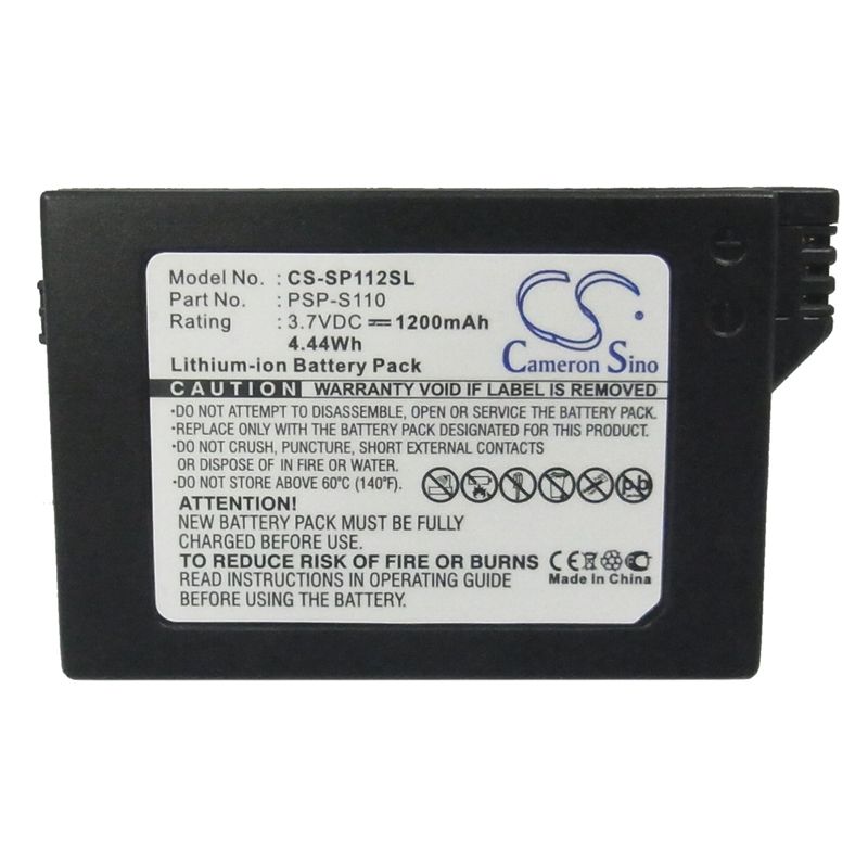 Li-ion Battery Fits Sony, Lite, Psp 2th, Psp-2000 3.7v, 1200mah Game Console Cameron Sino Technology Limited