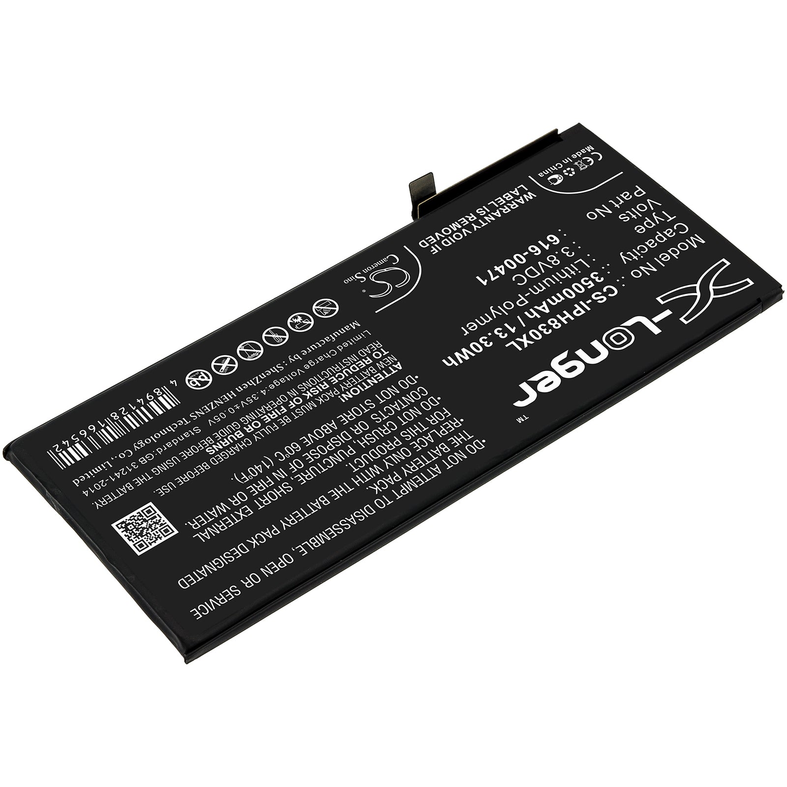 Li-Polymer Battery fits Apple, A1984, A2105, A2106 3.8V, 3500mAh Mobile & SmartPhone Cameron Sino Technology Limited