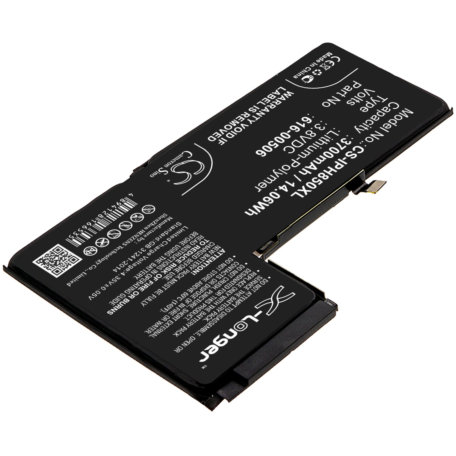 Li-Polymer Battery fits Apple, A1921, A2014, A2100 3.8V, 3700mAh Mobile & SmartPhone Cameron Sino Technology Limited