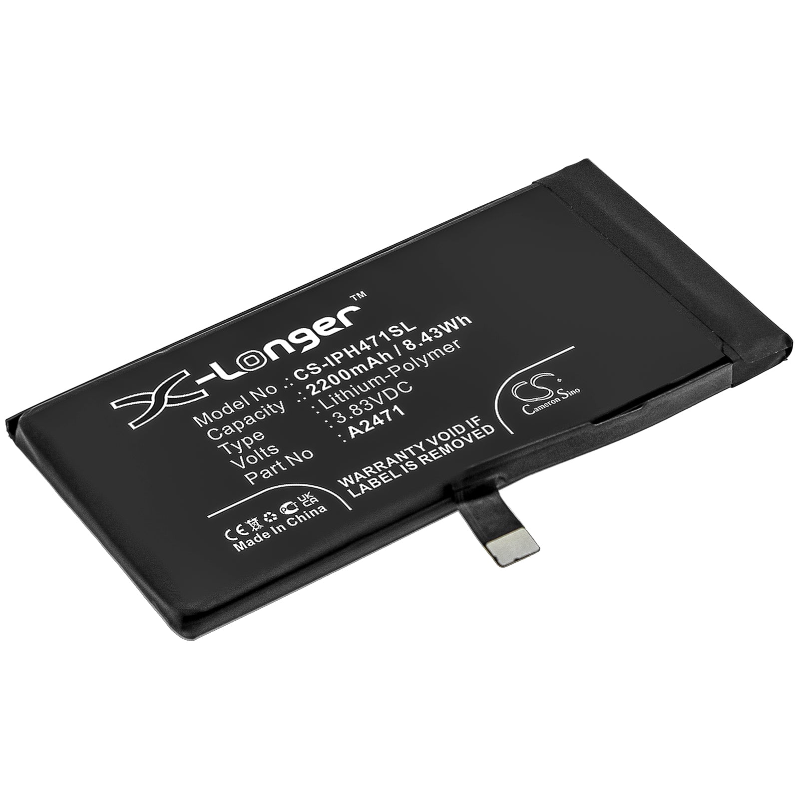 Li-Polymer Battery fits Apple, Iphone 12 Mini 3.83V, 2200mAh Mobile & SmartPhone Cameron Sino Technology Limited