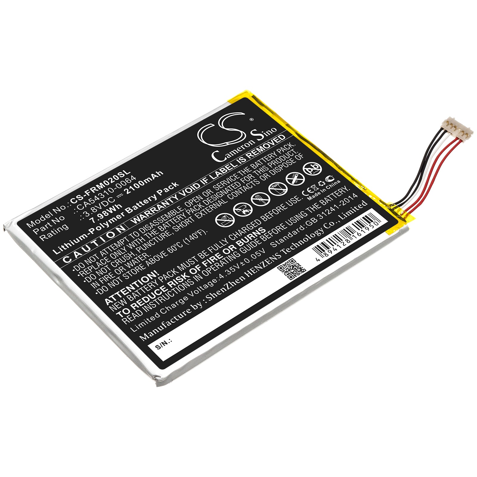 Li-Polymer Battery fits Fujitsu, Arrows M02, F-01h, Rm02 3.8V, 2100mAh Mobile & SmartPhone Cameron Sino Technology Limited