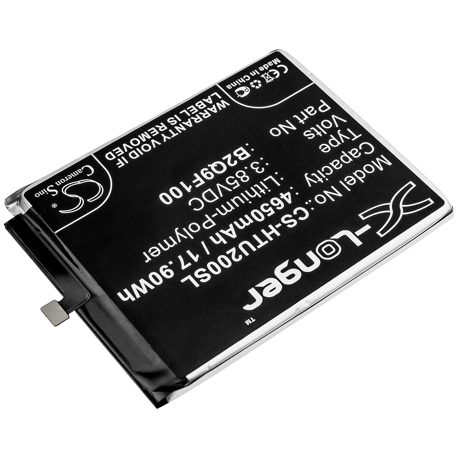 Li-Polymer Battery fits Htc, F233, U20 5g 3.85V, 4650mAh Mobile & SmartPhone Cameron Sino Technology Limited