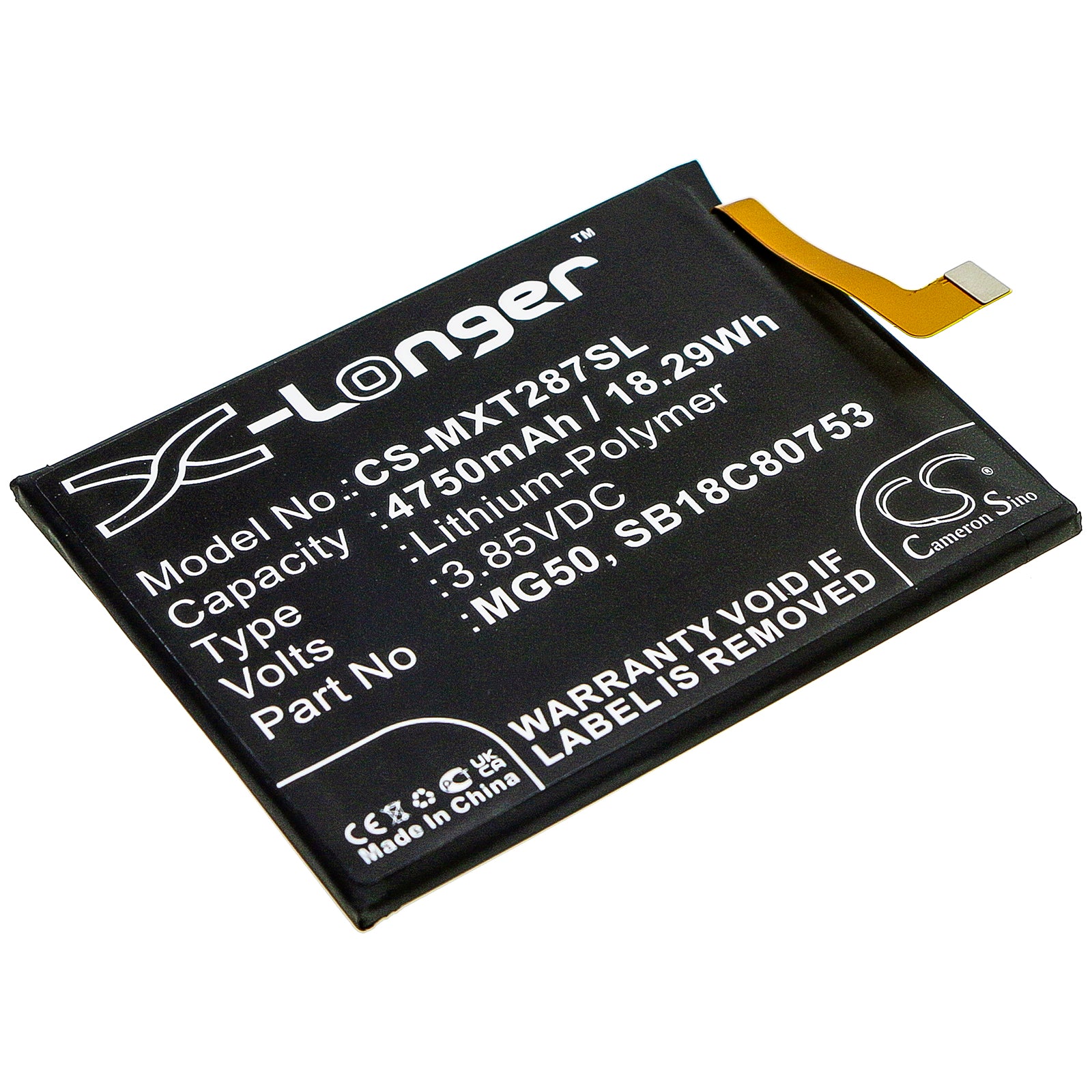 Li-Polymer Battery fits Motorola, Moto G9 Plus, Xt2087-1, Xt2087-2 3.85V, 4750mAh Mobile & SmartPhone Cameron Sino Technology Limited