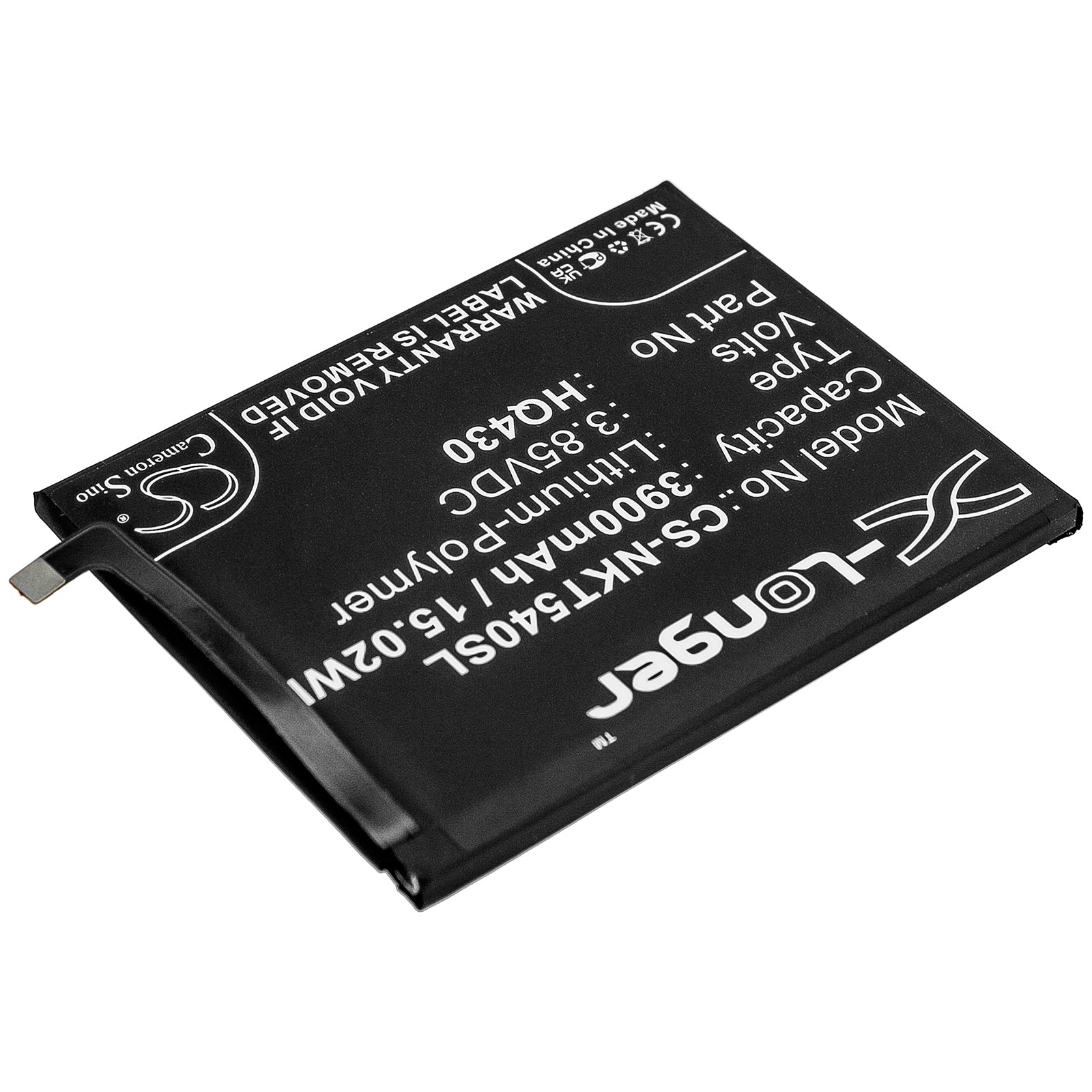 Li-Polymer Battery fits Nokia, 5.4 2021, Hmd 5.4, Nokia 5.4 3.85V, 3900mAh Mobile & SmartPhone Cameron Sino Technology Limited