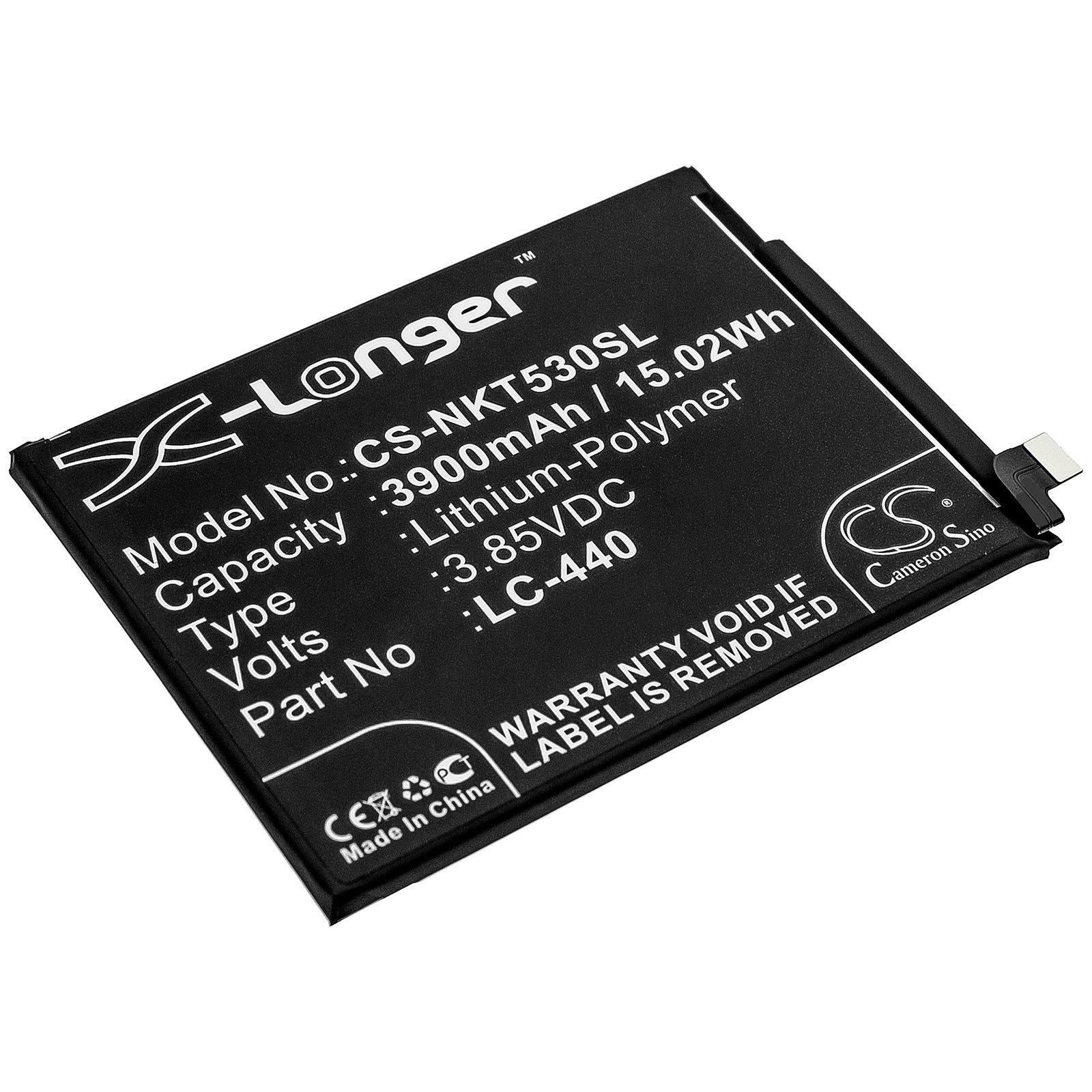 Li-Polymer Battery fits Nokia, Nokia 5.3, Ta-1234 3.85V, 3900mAh Mobile & SmartPhone Cameron Sino Technology Limited