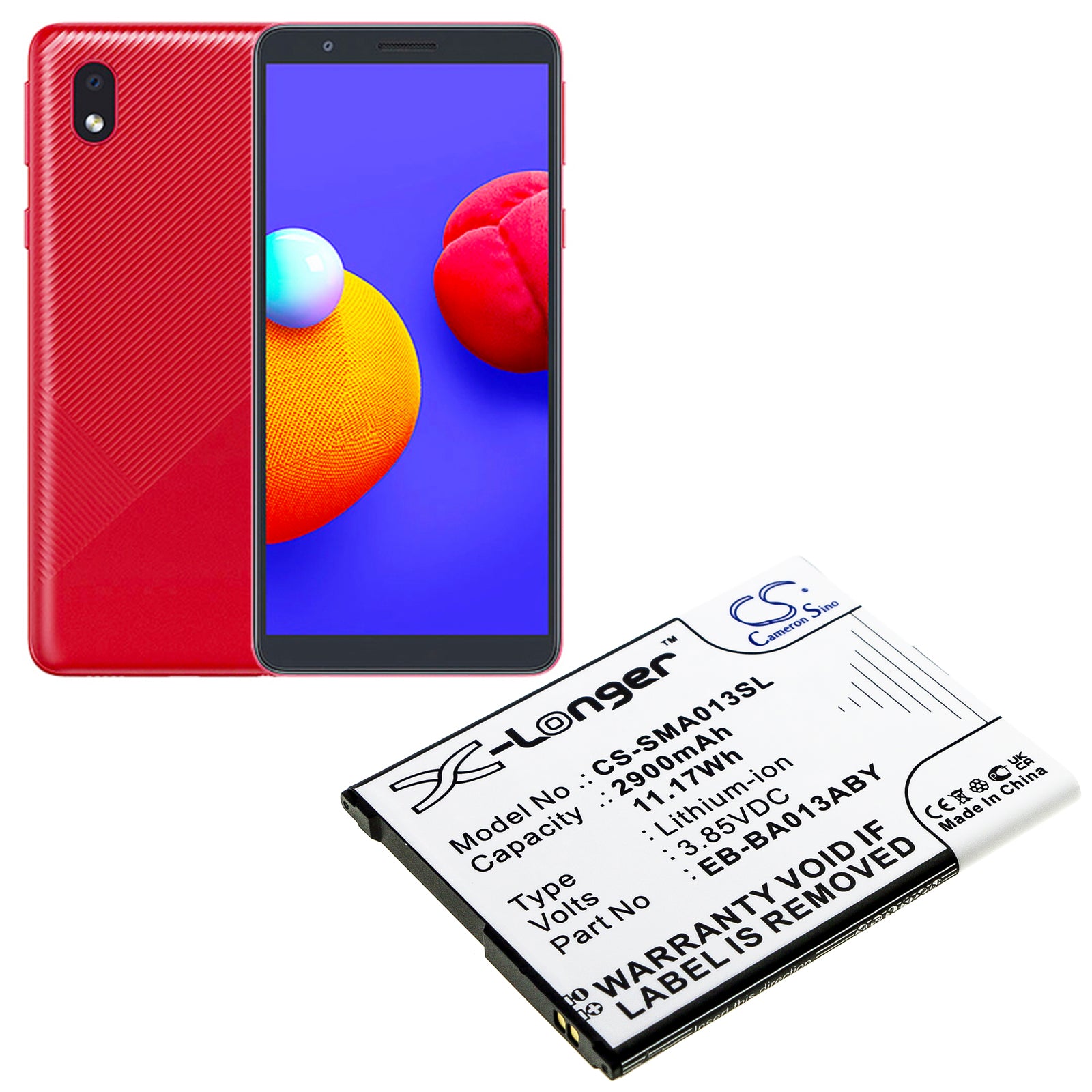 Li-ion Battery fits Samsung, Galaxy M01 Core 2020, Sm-a013g/ds, Sm-m013f/ds 3.85V, 2900mAh Mobile & SmartPhone Cameron Sino Technology Limited