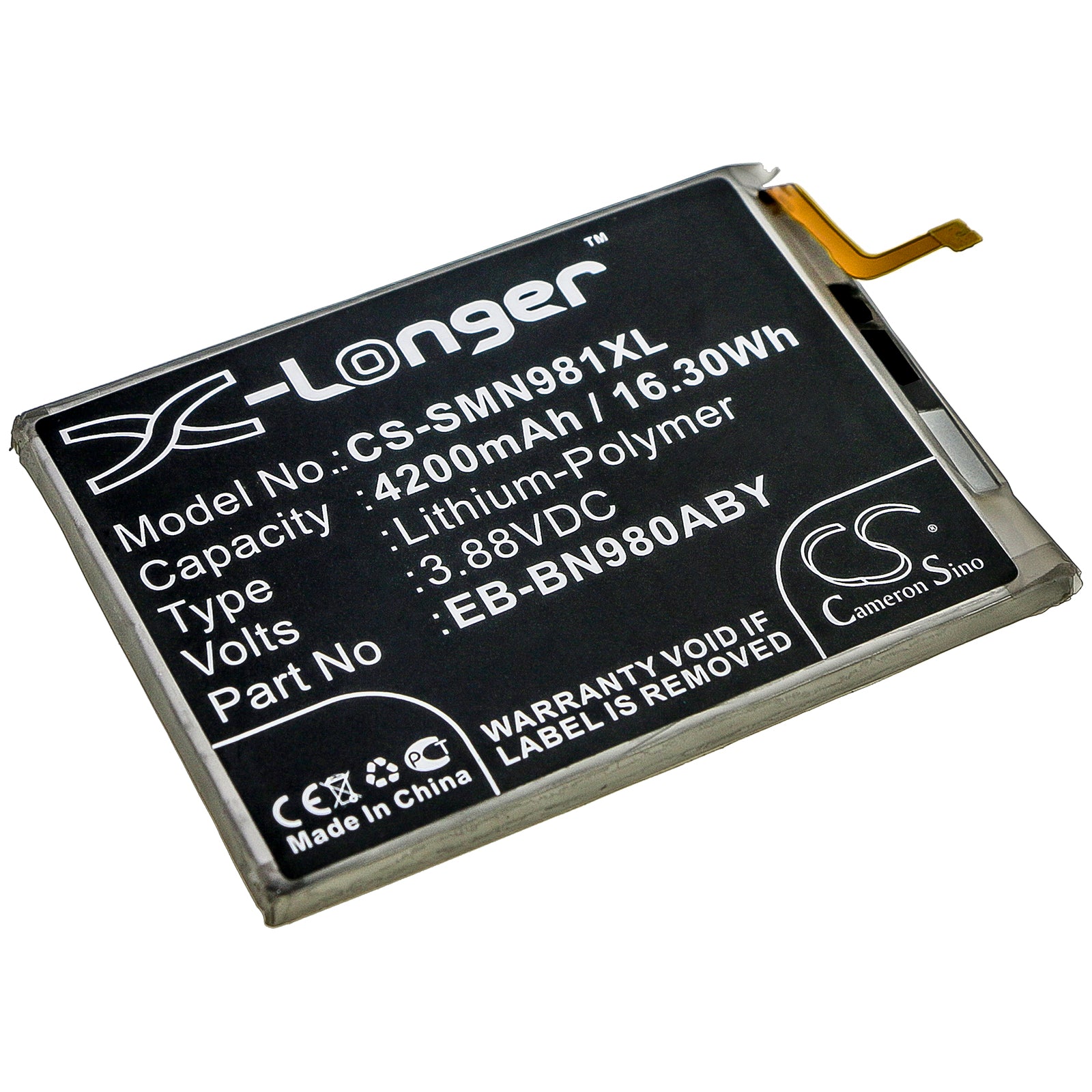 Li-Polymer Battery fits Samsung, Galaxy Note 20, Galaxy Note 20 5g, Sm-n9810 3.88V, 4200mAh Mobile & SmartPhone Cameron Sino Technology Limited