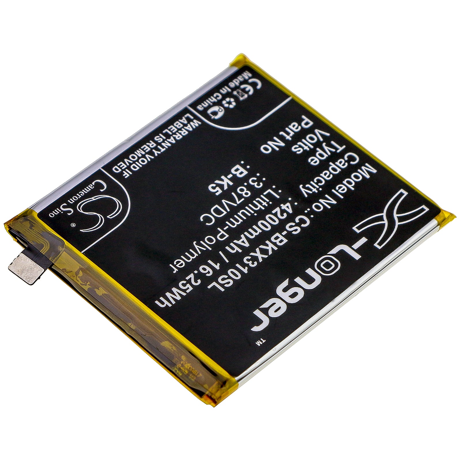 Li-Polymer Battery fits Vivo, V1938, V1938c, V1938t 3.87V, 4200mAh Mobile & SmartPhone Cameron Sino Technology Limited