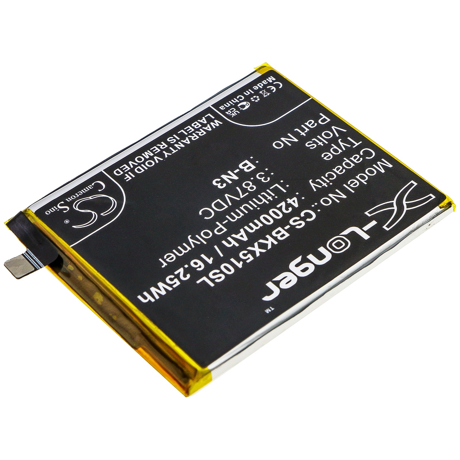 Li-Polymer Battery fits Vivo, V2005, V2005a, X50 Pro 3.87V, 4200mAh Mobile & SmartPhone Cameron Sino Technology Limited