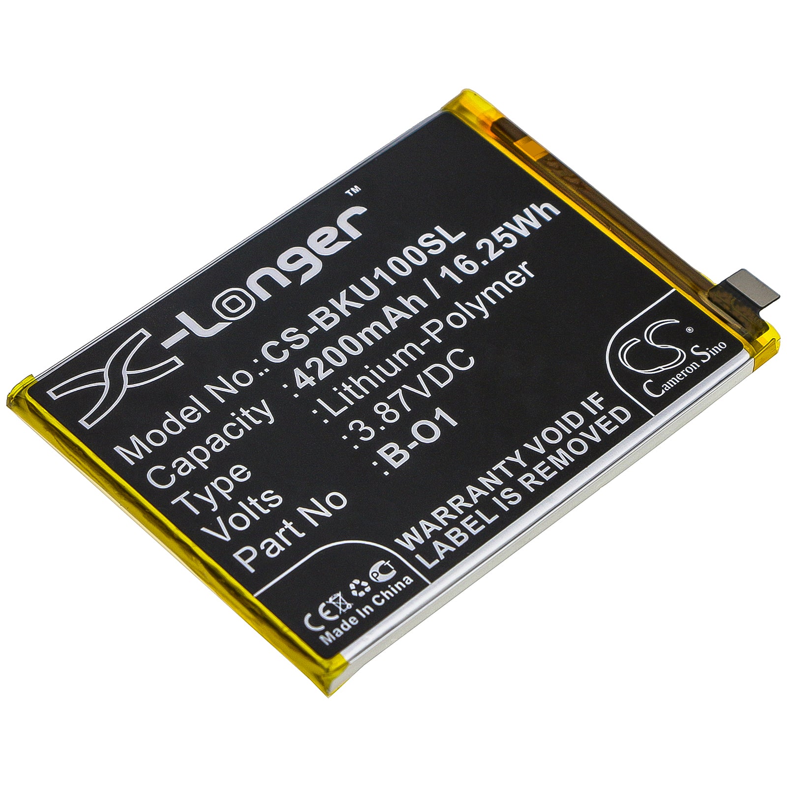 Li-Polymer Battery fits Vivo, Iqoo U1, V2023, V2023a 3.87V, 4200mAh Mobile & SmartPhone Cameron Sino Technology Limited