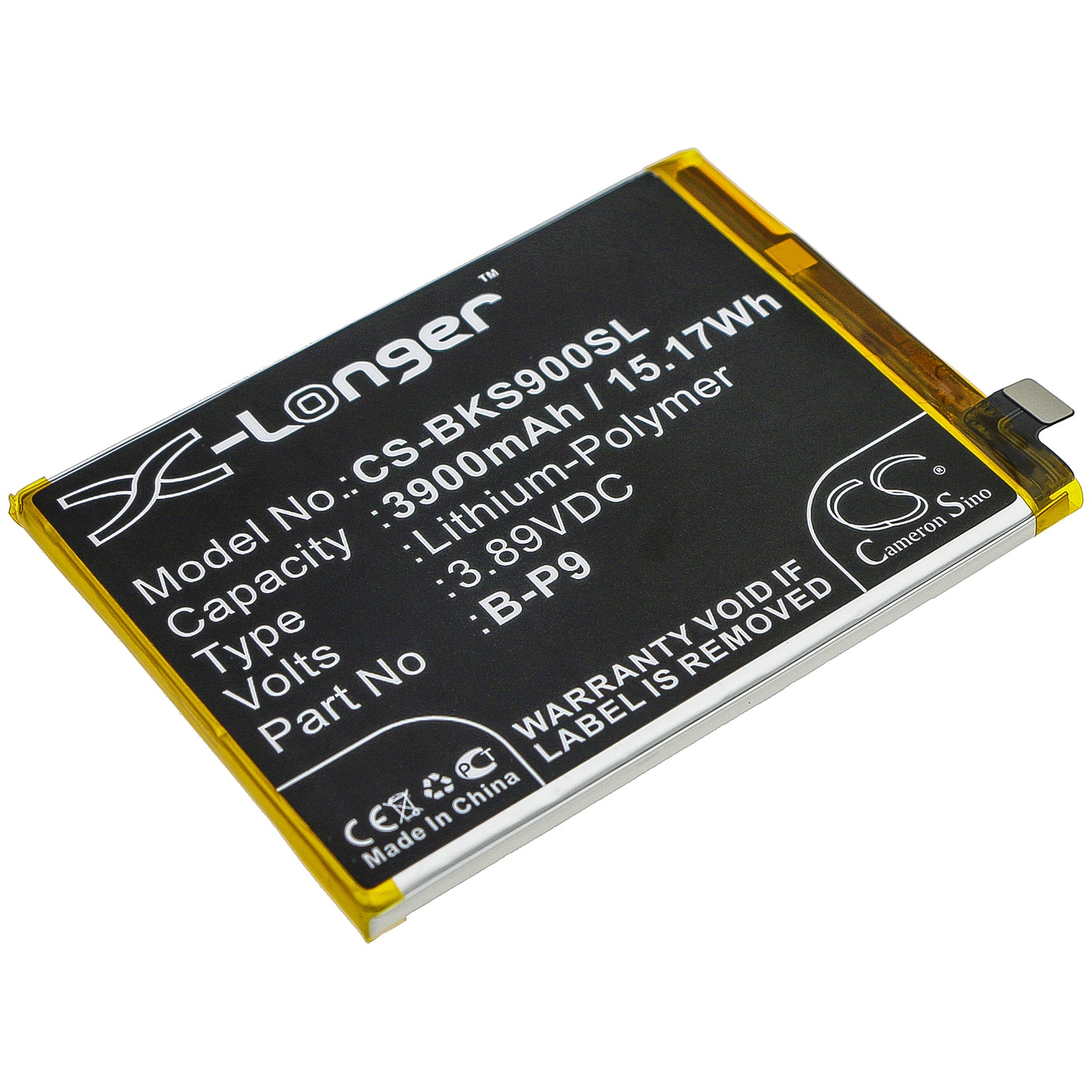 Li-Polymer Battery fits Vivo, S9, V2072a 3.89V, 3900mAh Mobile & SmartPhone Cameron Sino Technology Limited