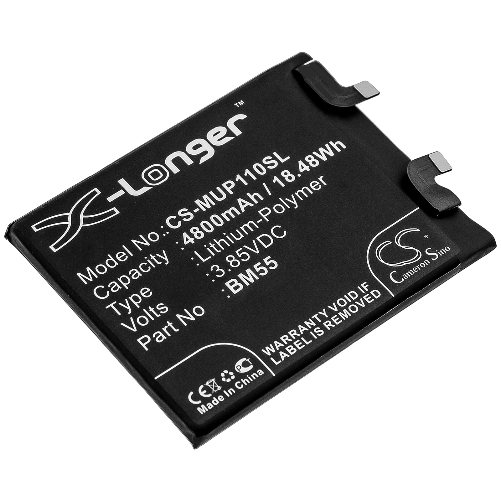 Li-Polymer Battery fits Xiaomi, M2102k1ac, Mi 11 Pro 5g, Mi 11 Ultra 3.85V, 4800mAh Mobile & SmartPhone Cameron Sino Technology Limited