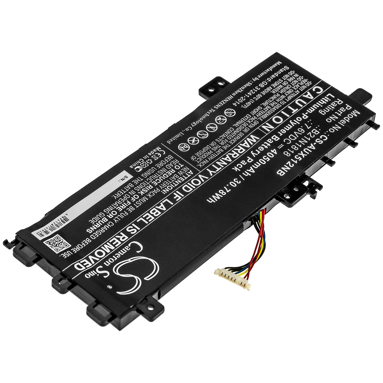 Li-Polymer Battery fits Asus, Asus X712fa-gc102t, R564dk, V5000fa 7.6V, 4050mAh Notebook & Laptop Cameron Sino Technology Limited