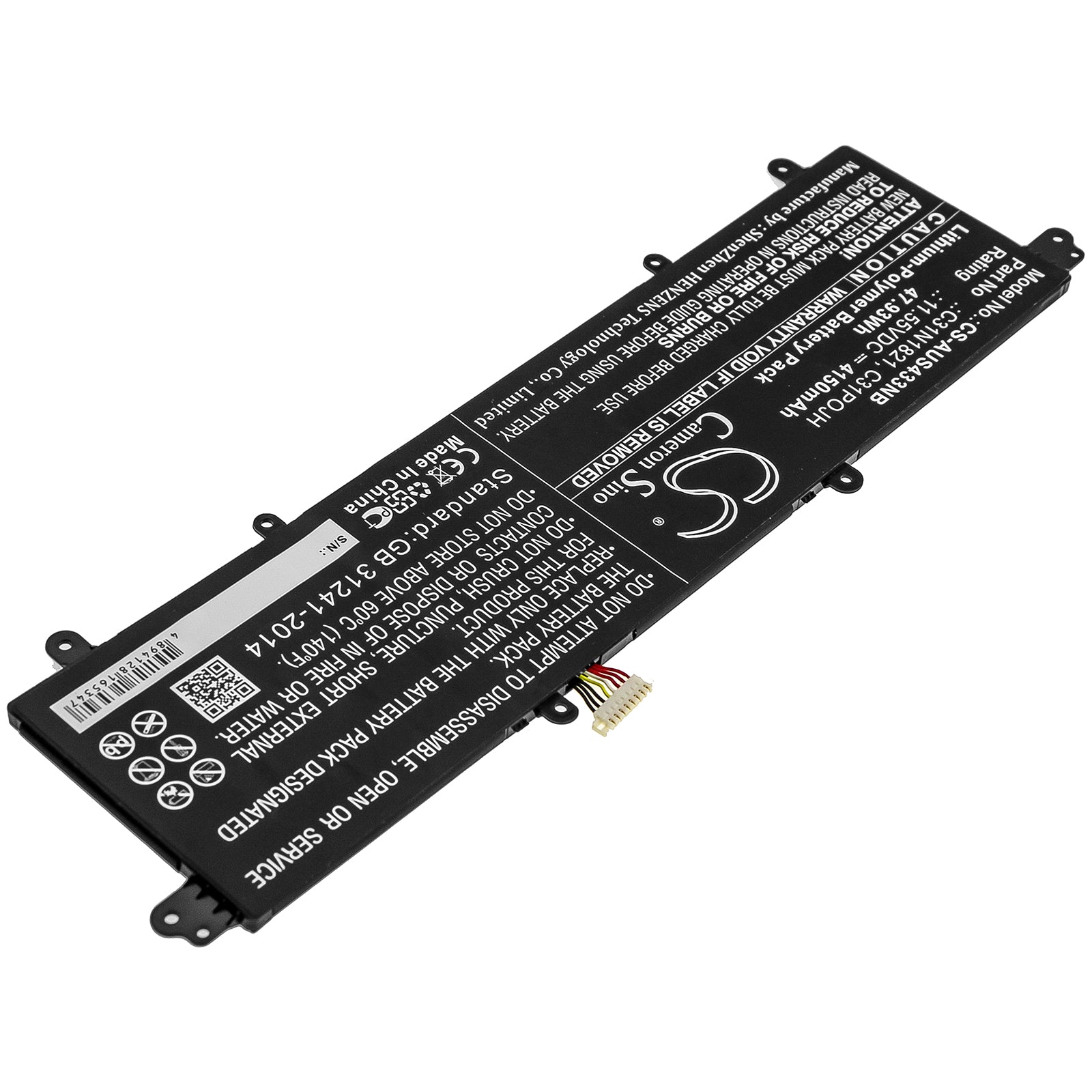 Li-Polymer Battery fits Asus, Ux3000xn, Ux392fa, Ux392fn-2b 11.55V, 4150mAh Notebook & Laptop Cameron Sino Technology Limited