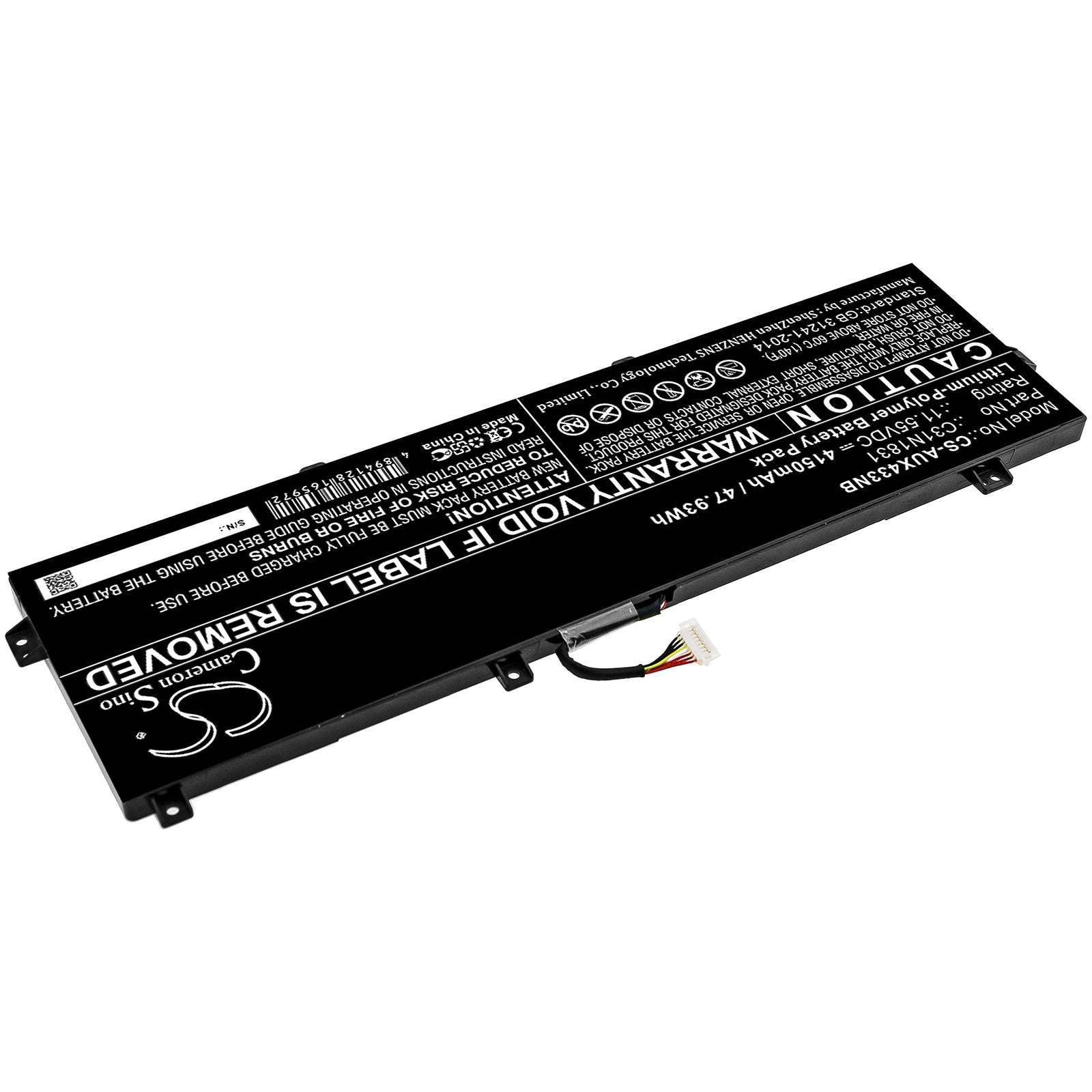 Li-Polymer Battery fits Asus, P3540fa, P3540fa-0091a8265u, P3540fa-0101a8565u 11.55V, 4150mAh Notebook & Laptop Cameron Sino Technology Limited