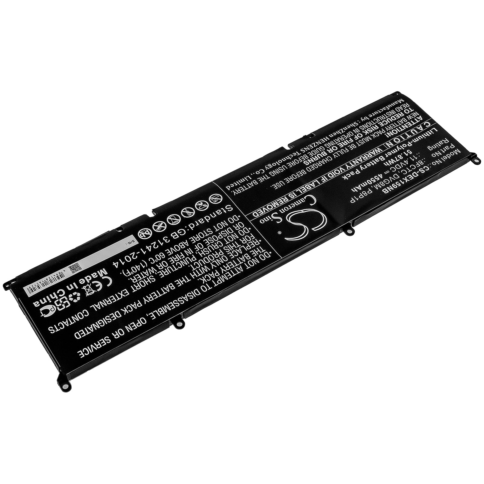 Li-Polymer Battery fits Dell, Xps 15 9500, Xps 15-9500-r1505s, Xps 15-9500-r1845s 11.4V, 4550mAh Notebook & Laptop Cameron Sino Technology Limited