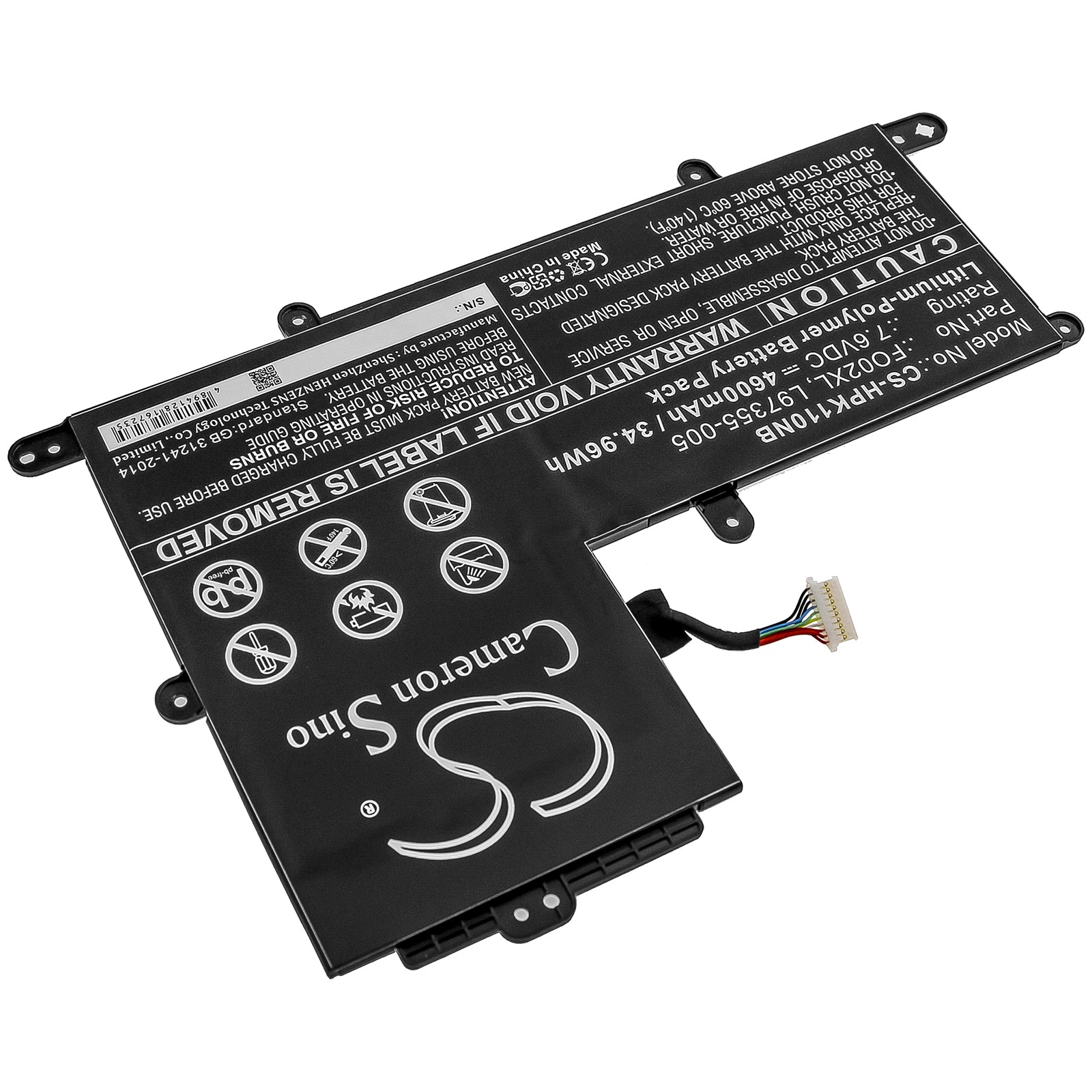 Li-Polymer Battery fits Hp, Chromebook 11a, Chromebook 11a-na 7.6V, 4600mAh Notebook & Laptop Cameron Sino Technology Limited