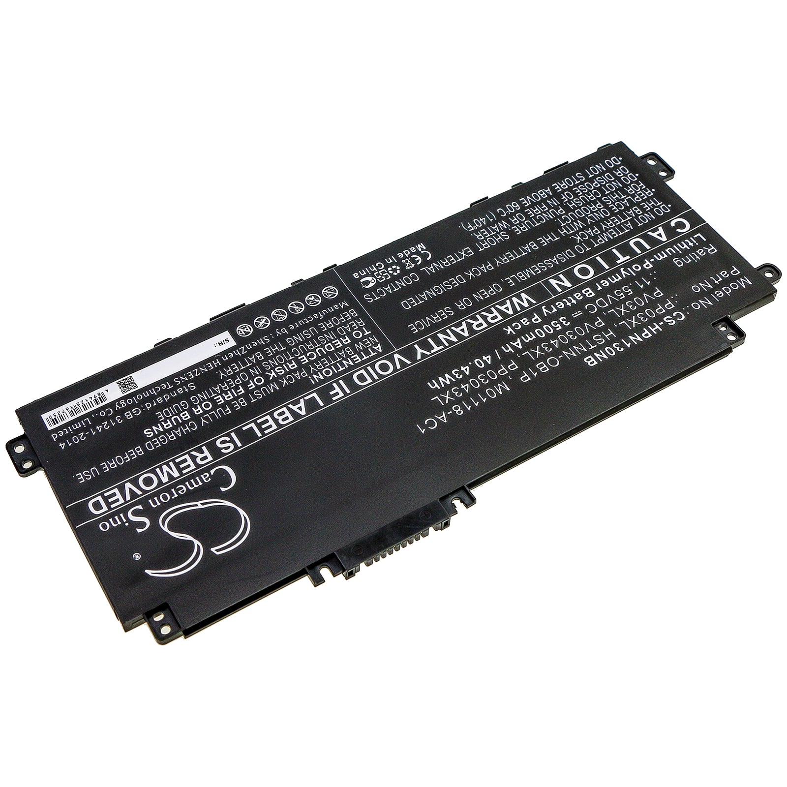 Li-Polymer Battery fits Hp, Pavilion 13-bb, Pavilion 13-bb0000nc, Pavilion 13-bb0005tu 11.55V, 3500mAh Notebook & Laptop Cameron Sino Technology Limited