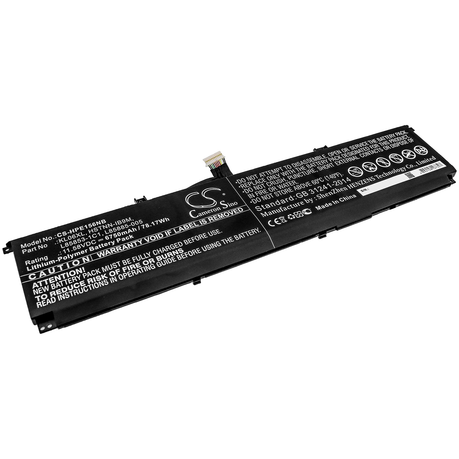 Li-Polymer Battery fits Hp, Envy 15-ep0000ns, Envy 15-ep0000nu, Envy 15-ep0001nk 11.58V, 6750mAh Notebook & Laptop Cameron Sino Technology Limited