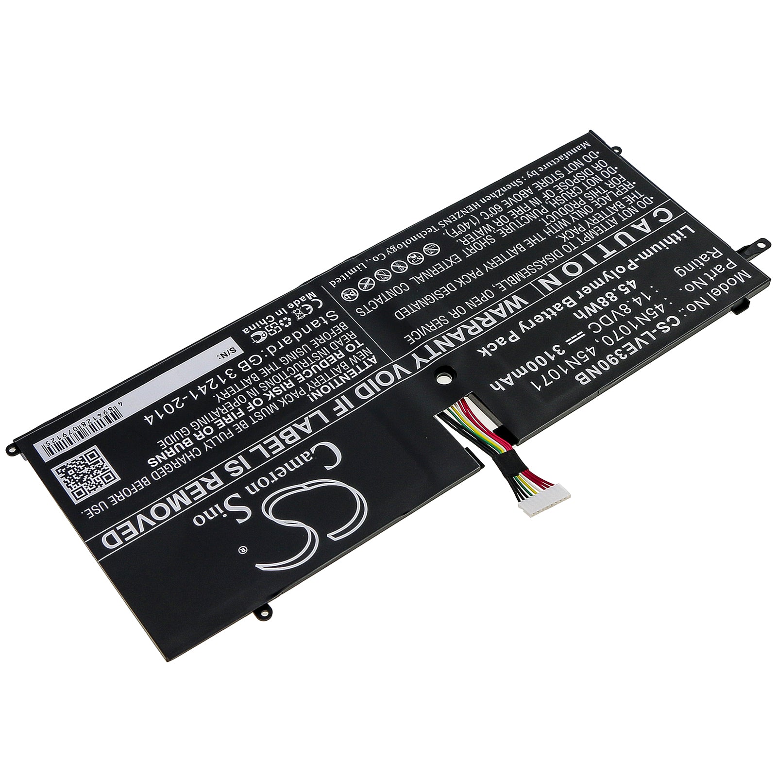 Li-Polymer Battery fits Lenovo, Thinkpad X1 Carbon, Thinkpad X1 Carbon 3444 14.8V, 3100mAh Notebook & Laptop Cameron Sino Technology Limited