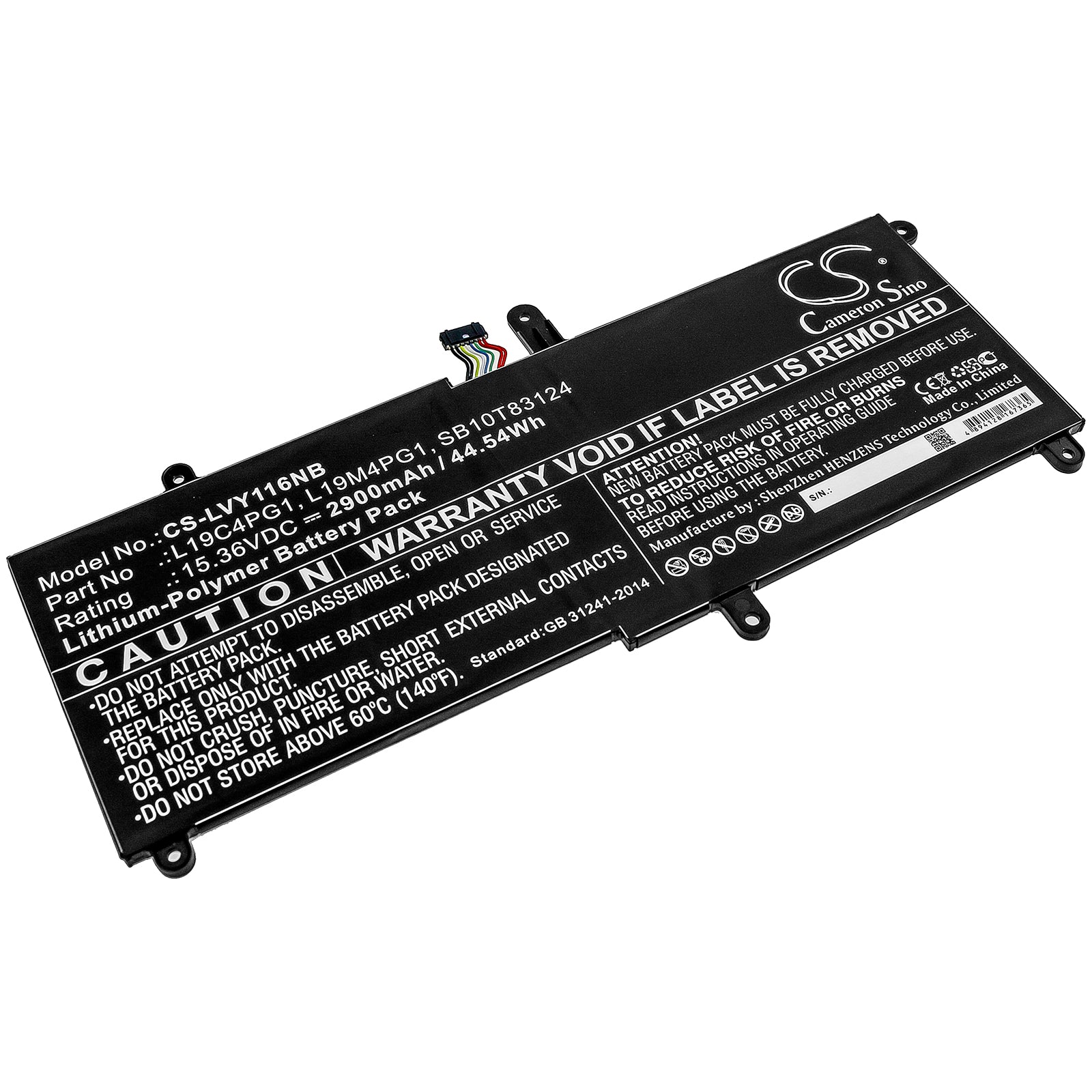 Li-Polymer Battery fits Lenovo, 11e Yoga Gen 6 20ses00100, 11e Yoga Gen 6 20ses00200 15.36V, 2900mAh Notebook & Laptop Cameron Sino Technology Limited