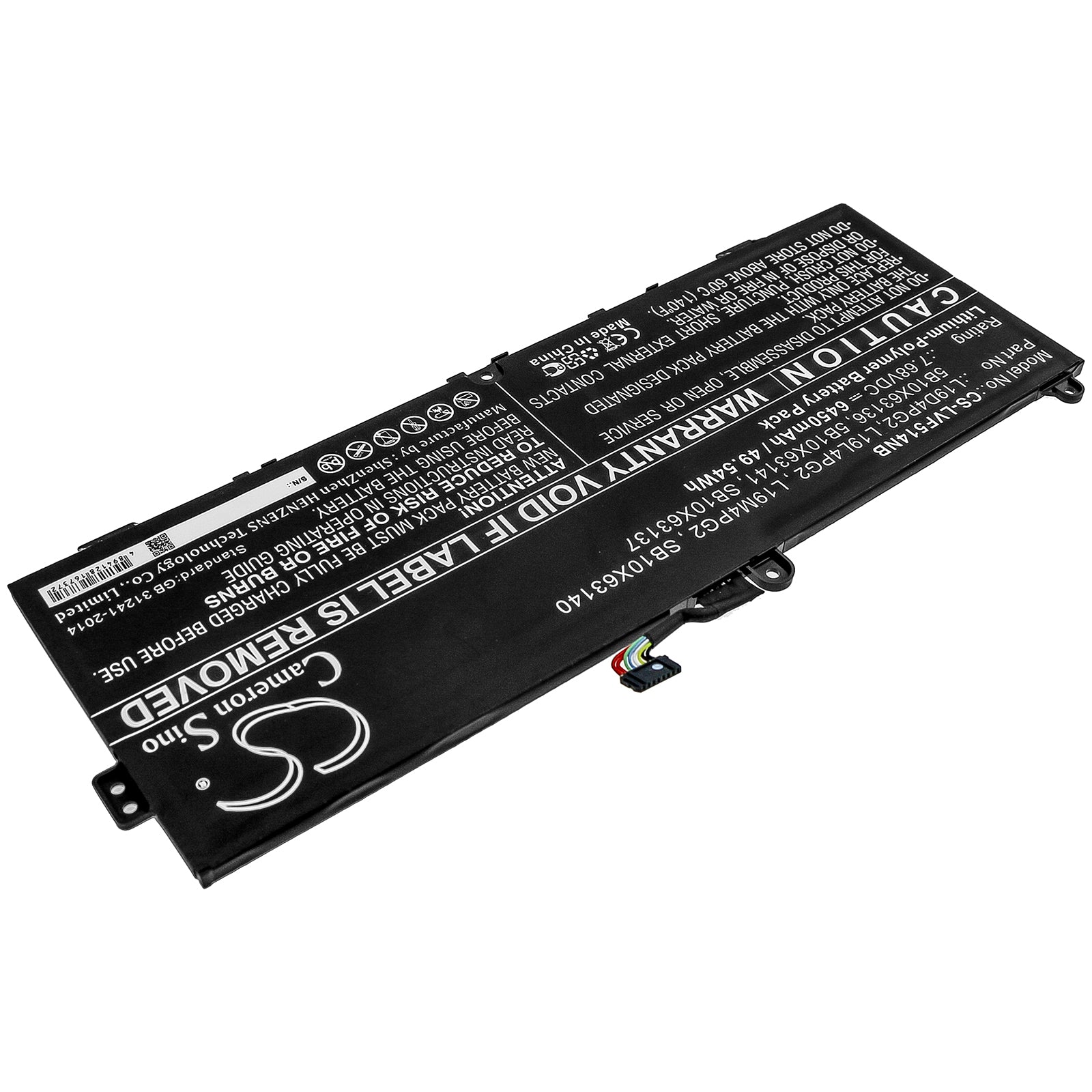 Li-Polymer Battery fits Lenovo, C13 Yoga Gen 1 Chromebook-20uys02b00, Flex 5 1570 7.68V, 6450mAh Notebook & Laptop Cameron Sino Technology Limited
