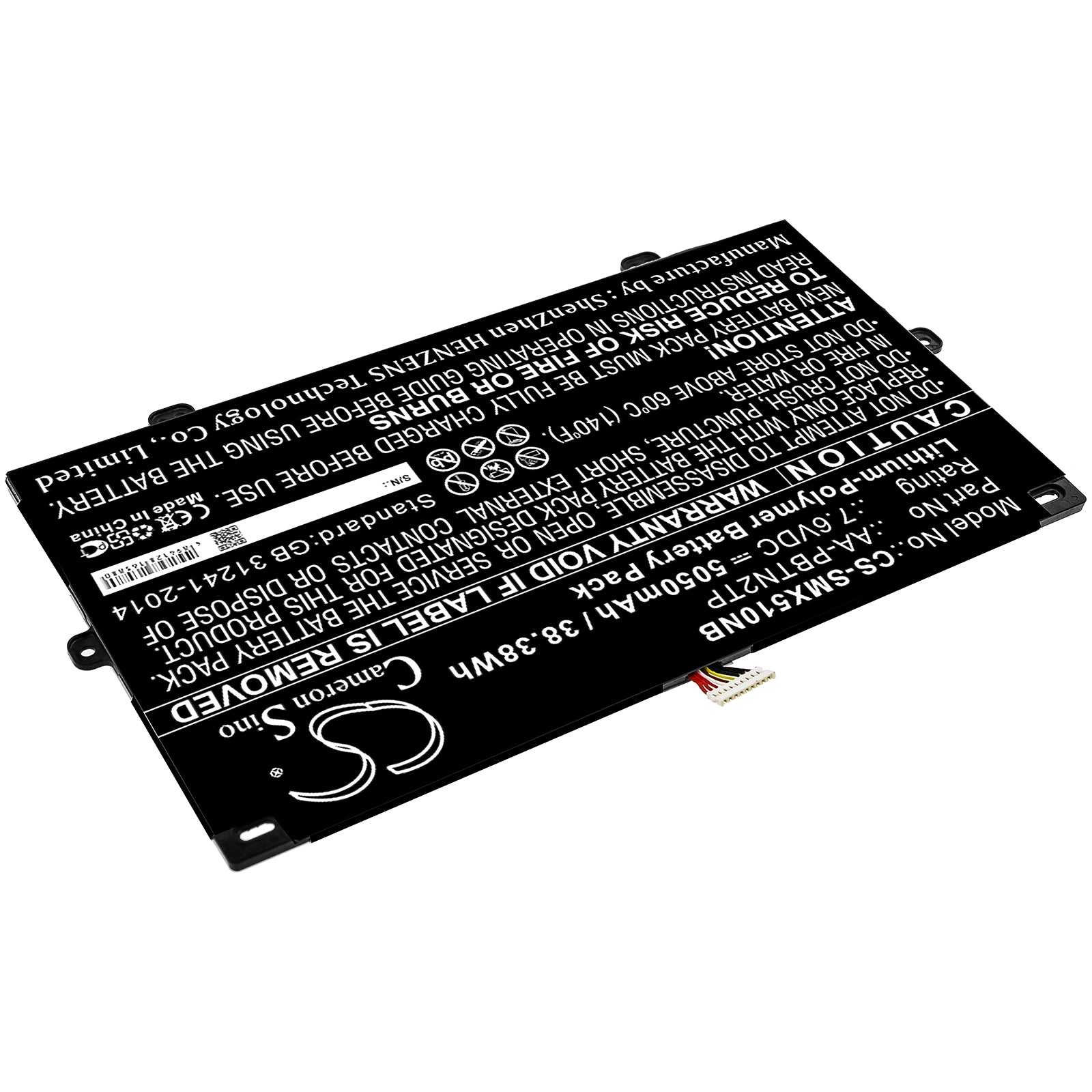 Li-Polymer Battery fits Samsung, Xe510c24, Xe510c24-k01us, Xe510c24-k04us 7.6V, 5050mAh Notebook & Laptop Cameron Sino Technology Limited