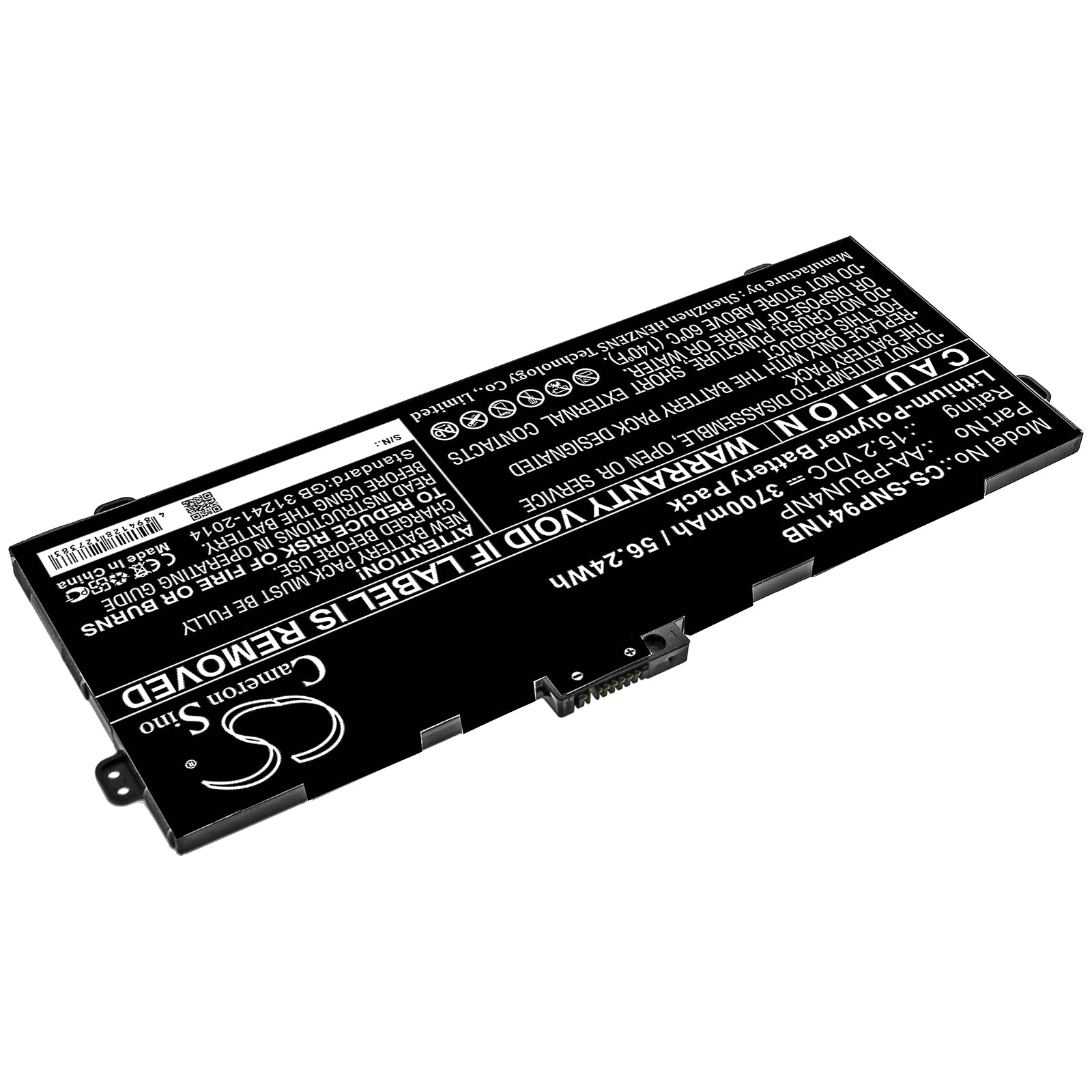 Li-Polymer Battery fits Samsung, Ativ Book 9 Pro, Np940z5j, Np940z5l 15.2V, 3700mAh Notebook & Laptop Cameron Sino Technology Limited