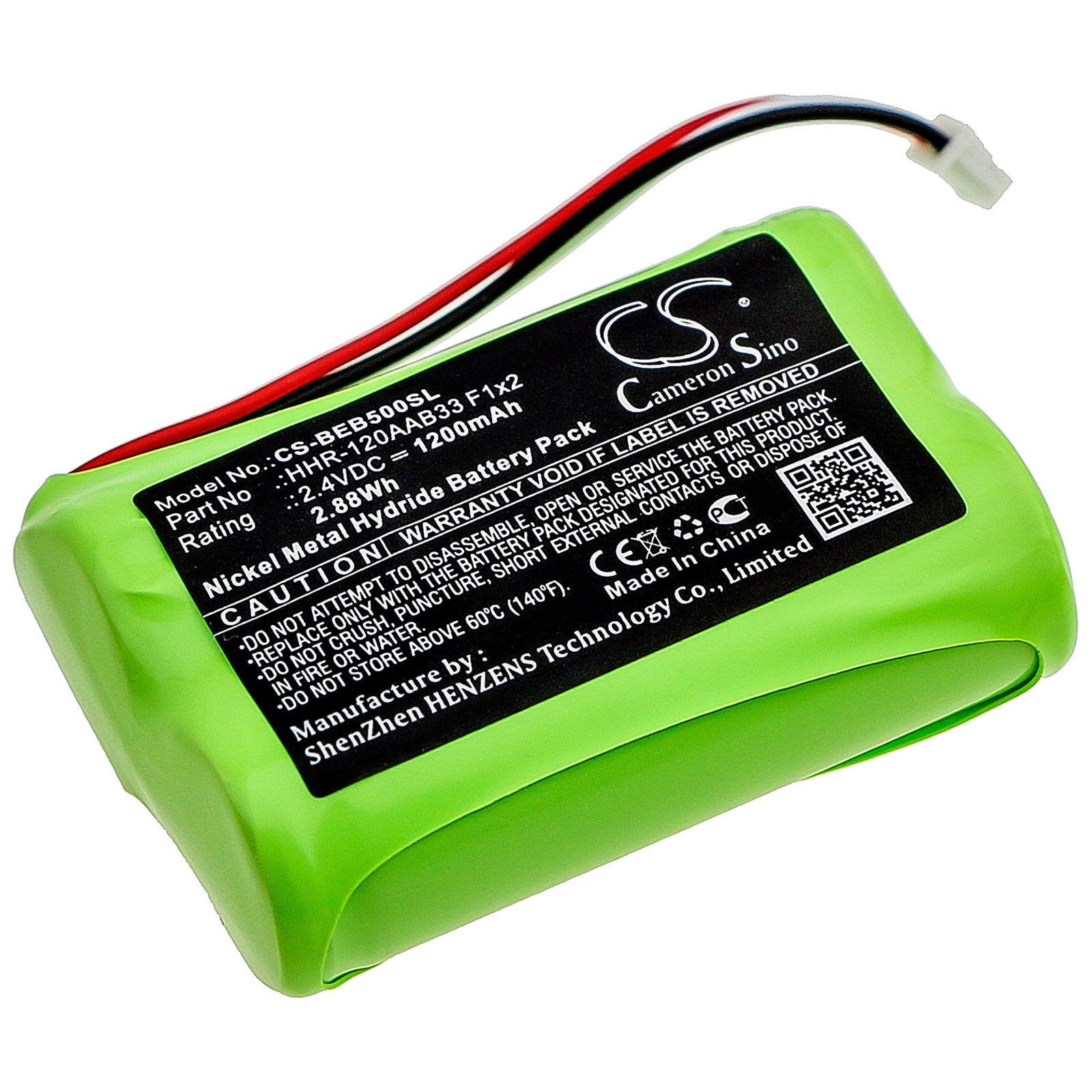 Ni-MH Battery fits Bang & Olufsen, Beo5 2.4V, 1200mAh Remote Control Cameron Sino Technology Limited